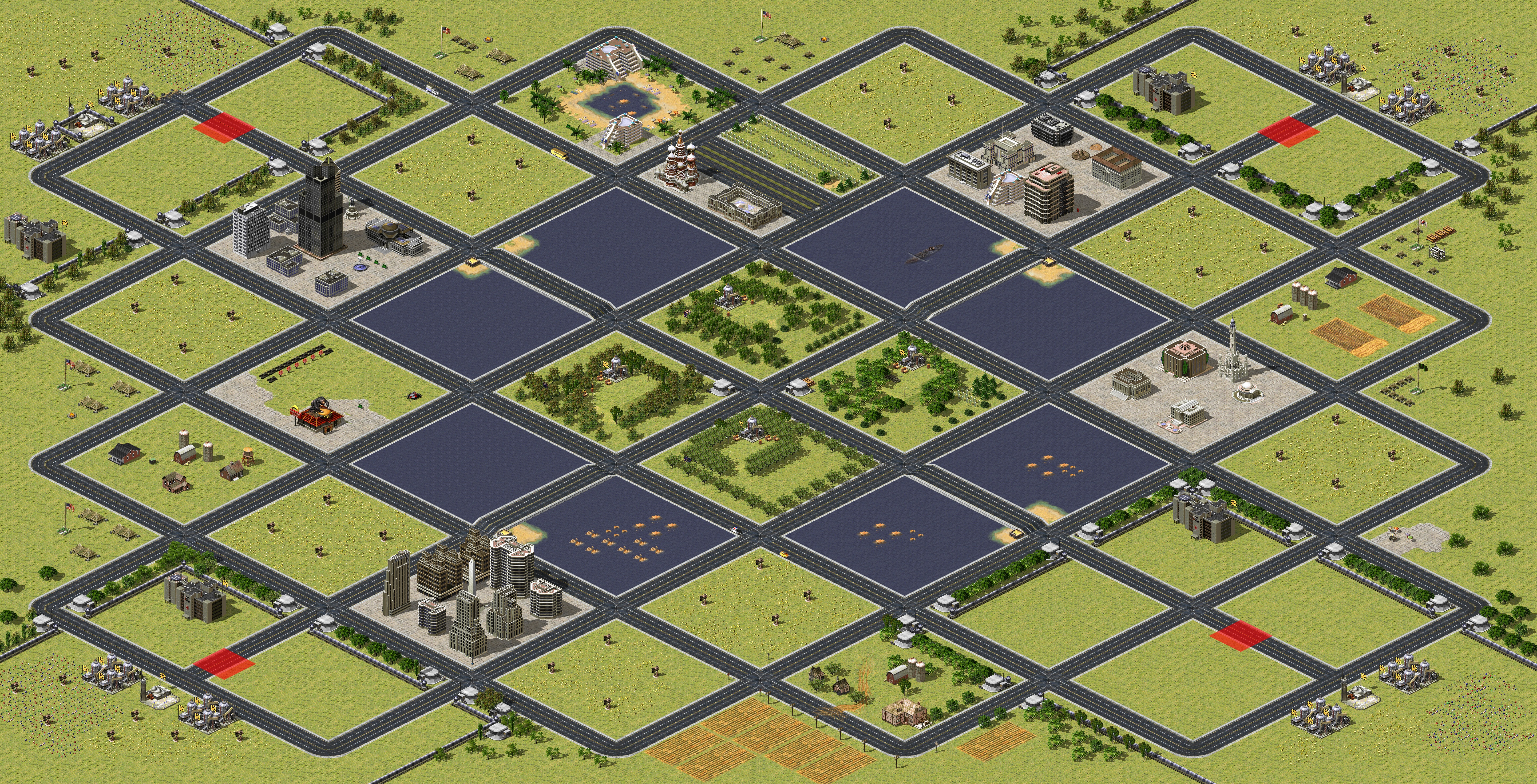 Rendered map: Crossroads