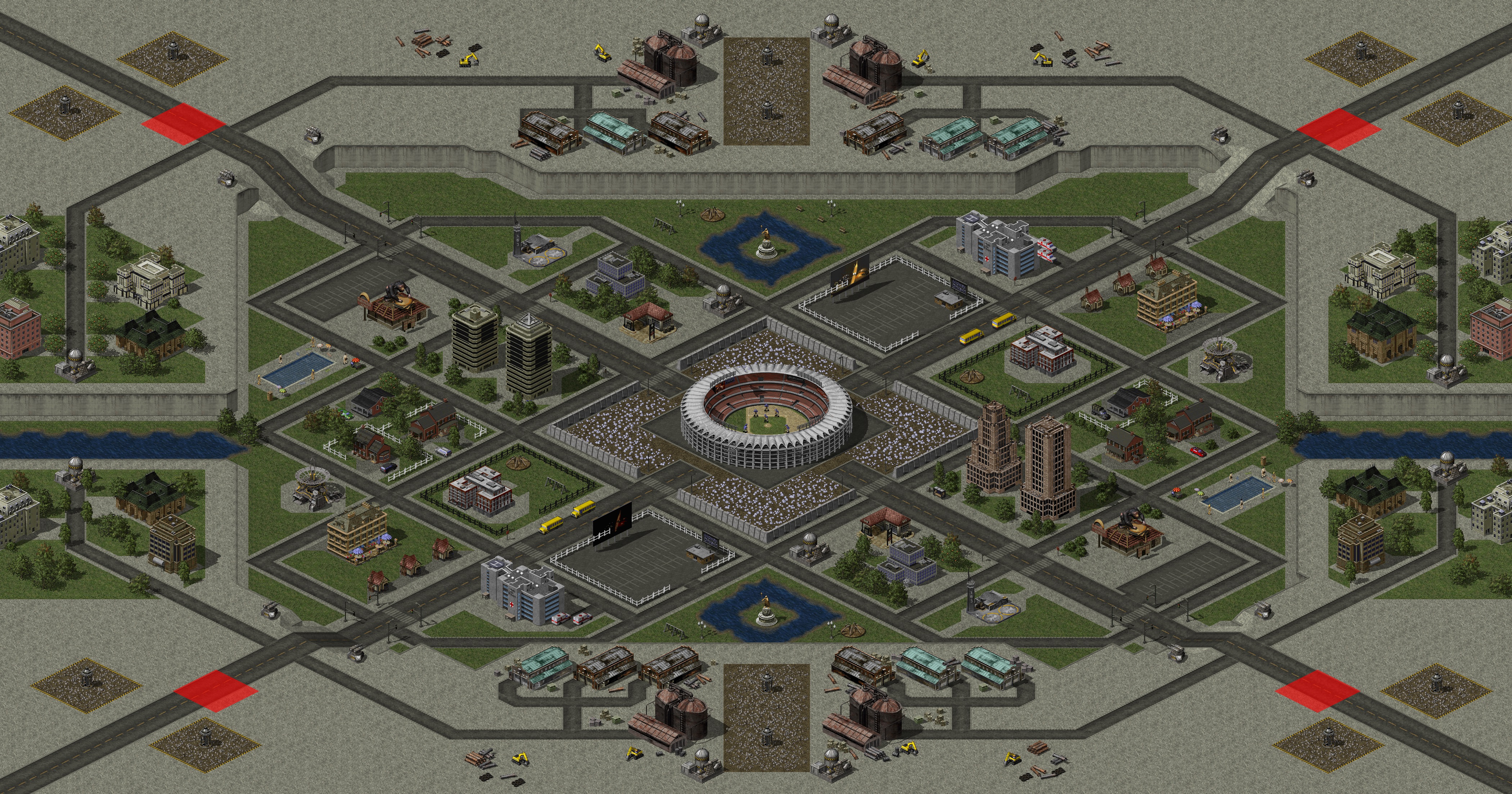 Rendered map: Arena