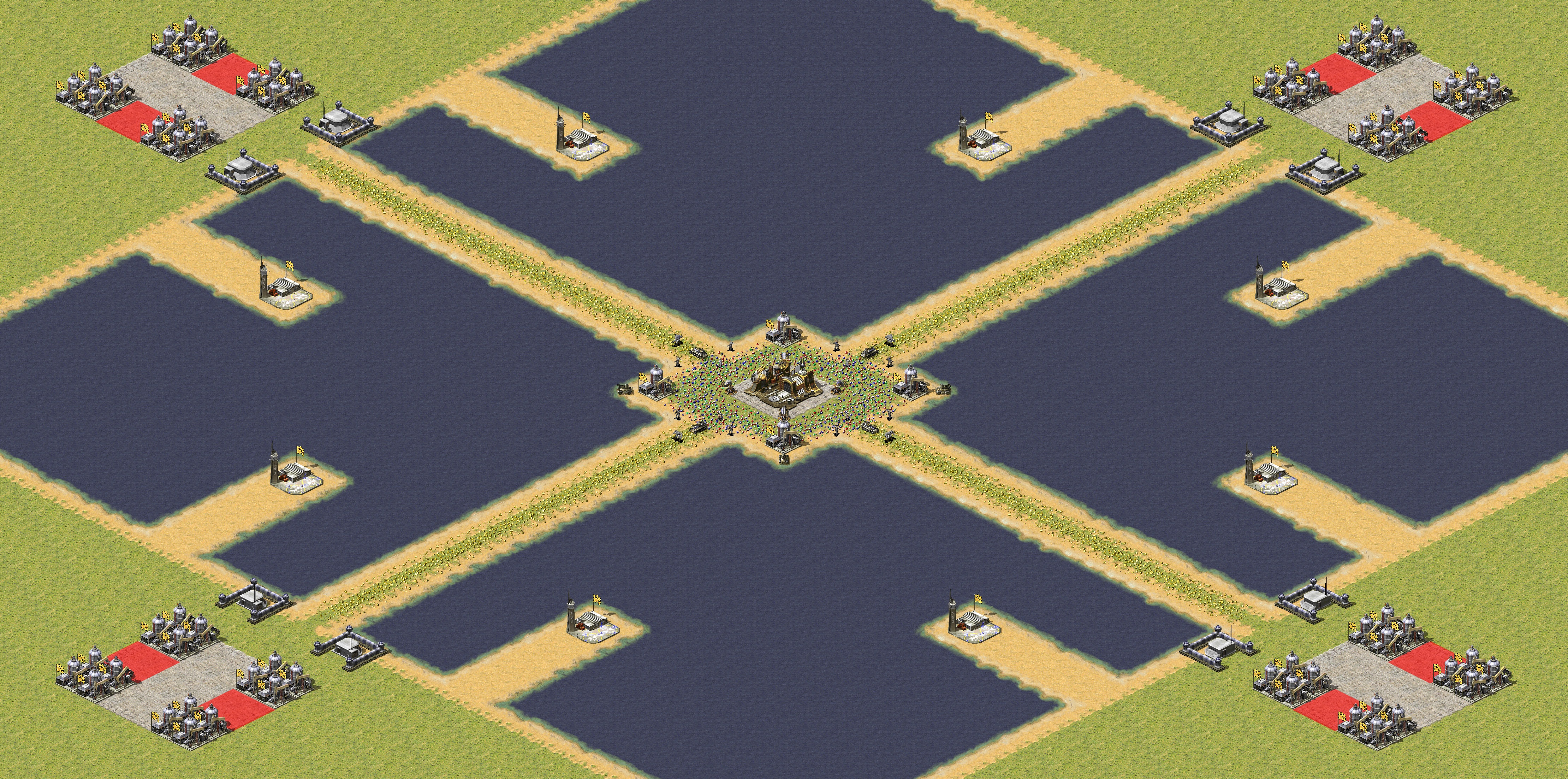 Rendered map: Crossroads 2v2v2v2
