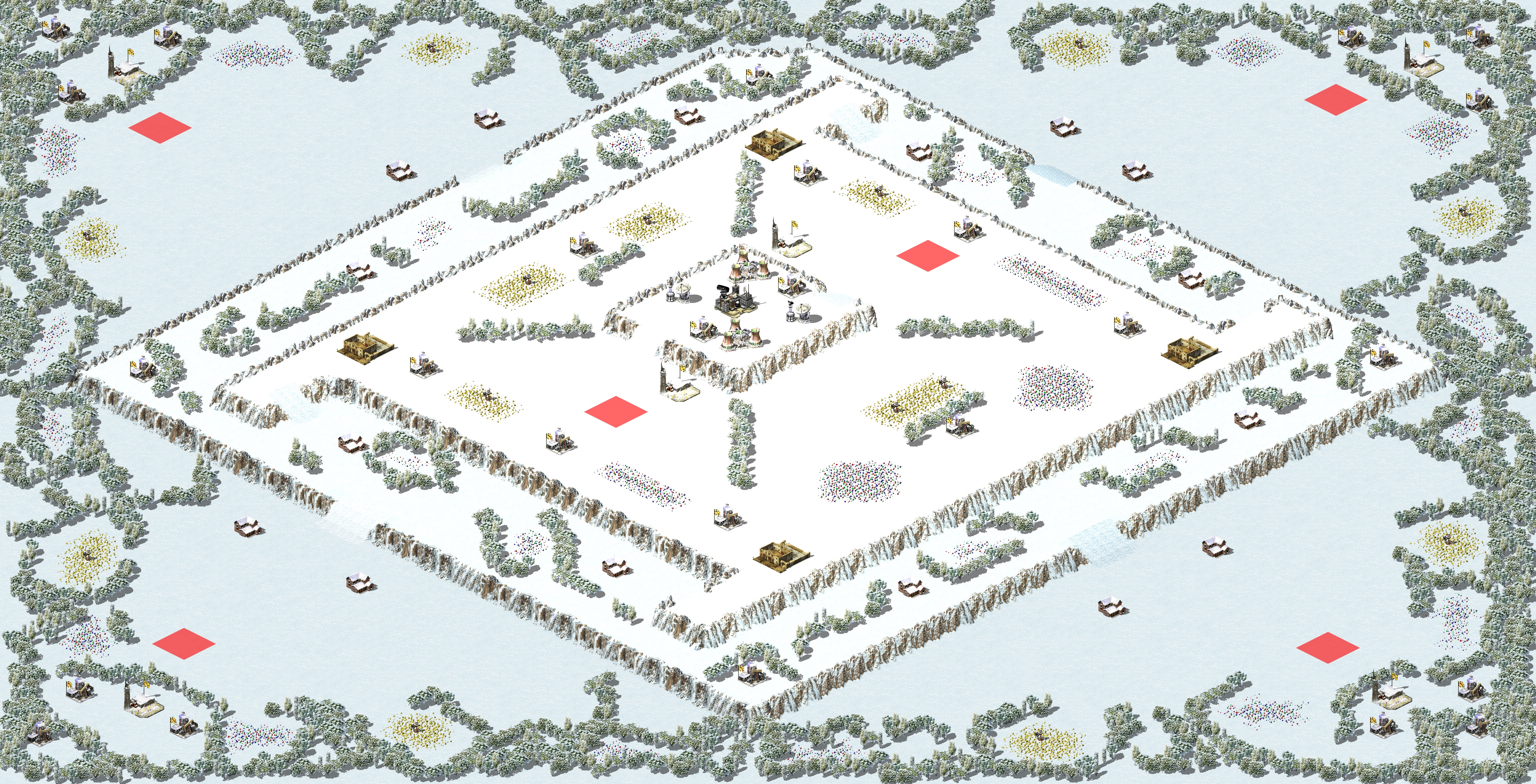 Rendered map: Mountain Skirmish (2v4)