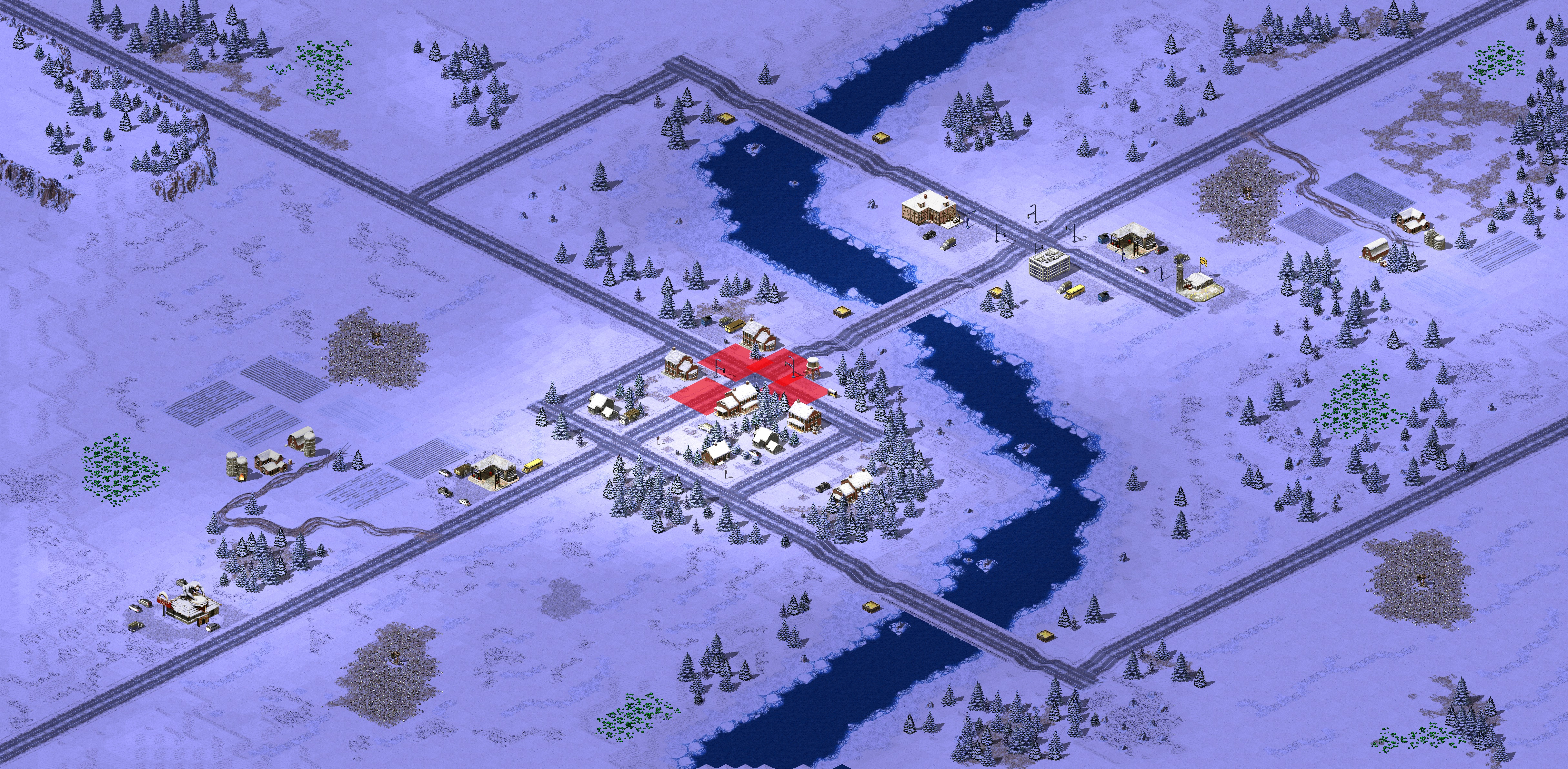 Rendered map: Montana DMZ (Land Rush)