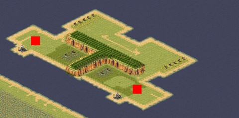 Rendered preview of Island Conflict 1v1