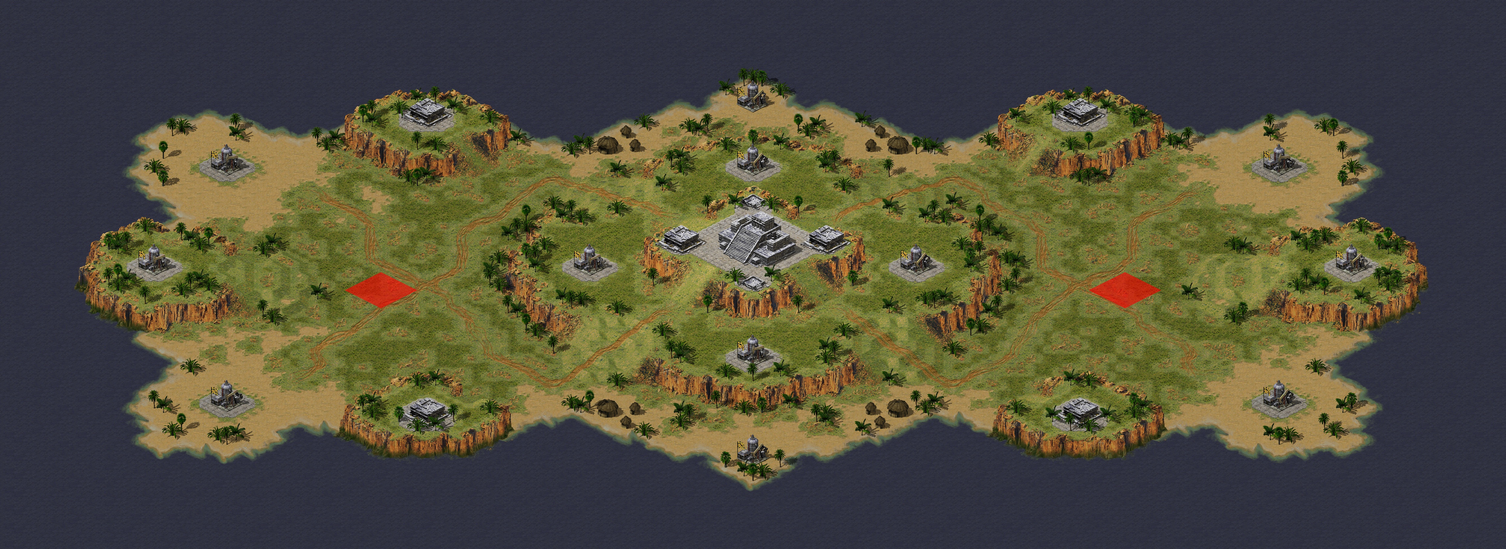 Rendered map: Official Tournament Map A (Megawealth)