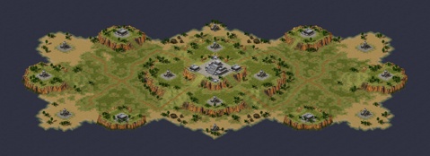 Rendered preview of Official Tournament Map A (Megawealth)
