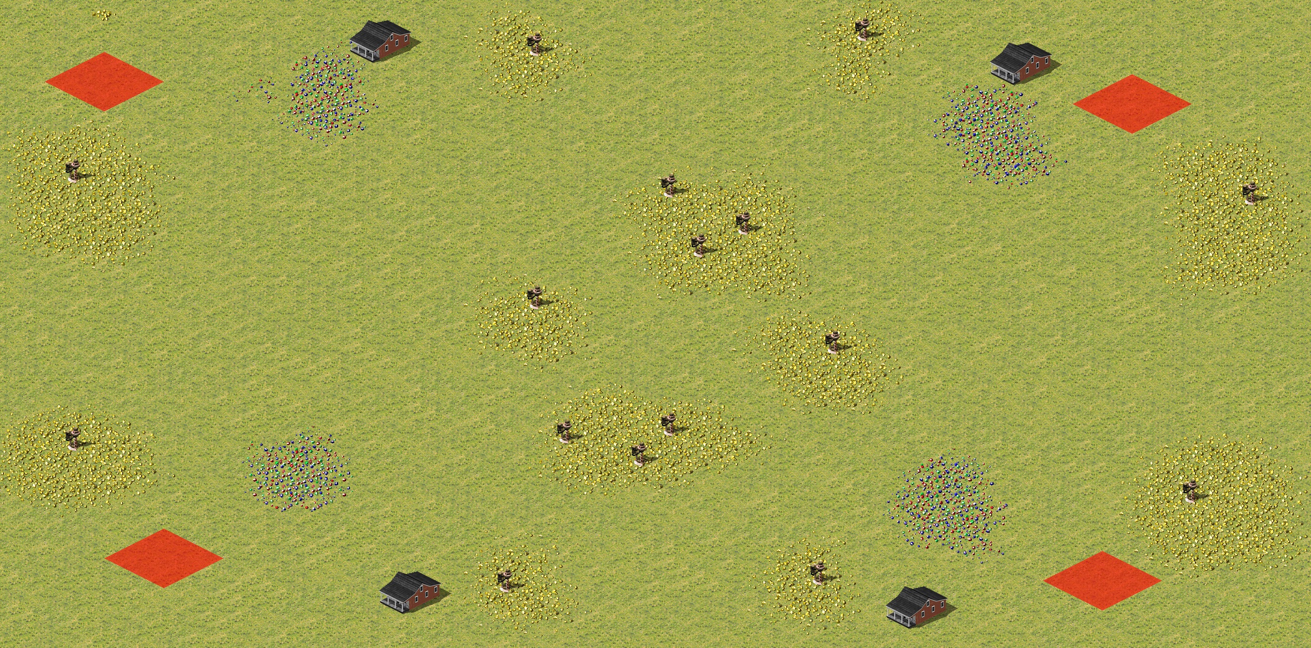 Rendered map: 草地之旅 2v2