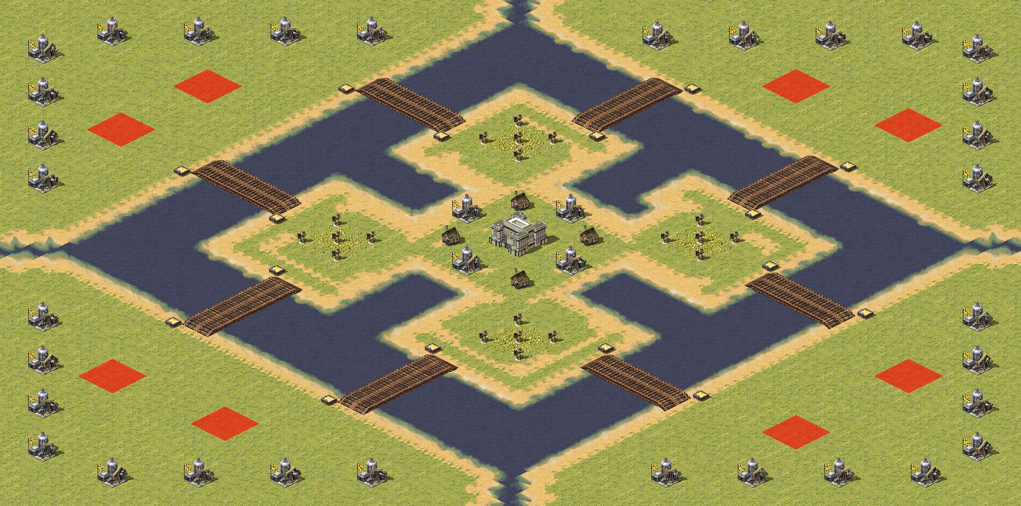 Rendered map: Circle 2v2v2v2
