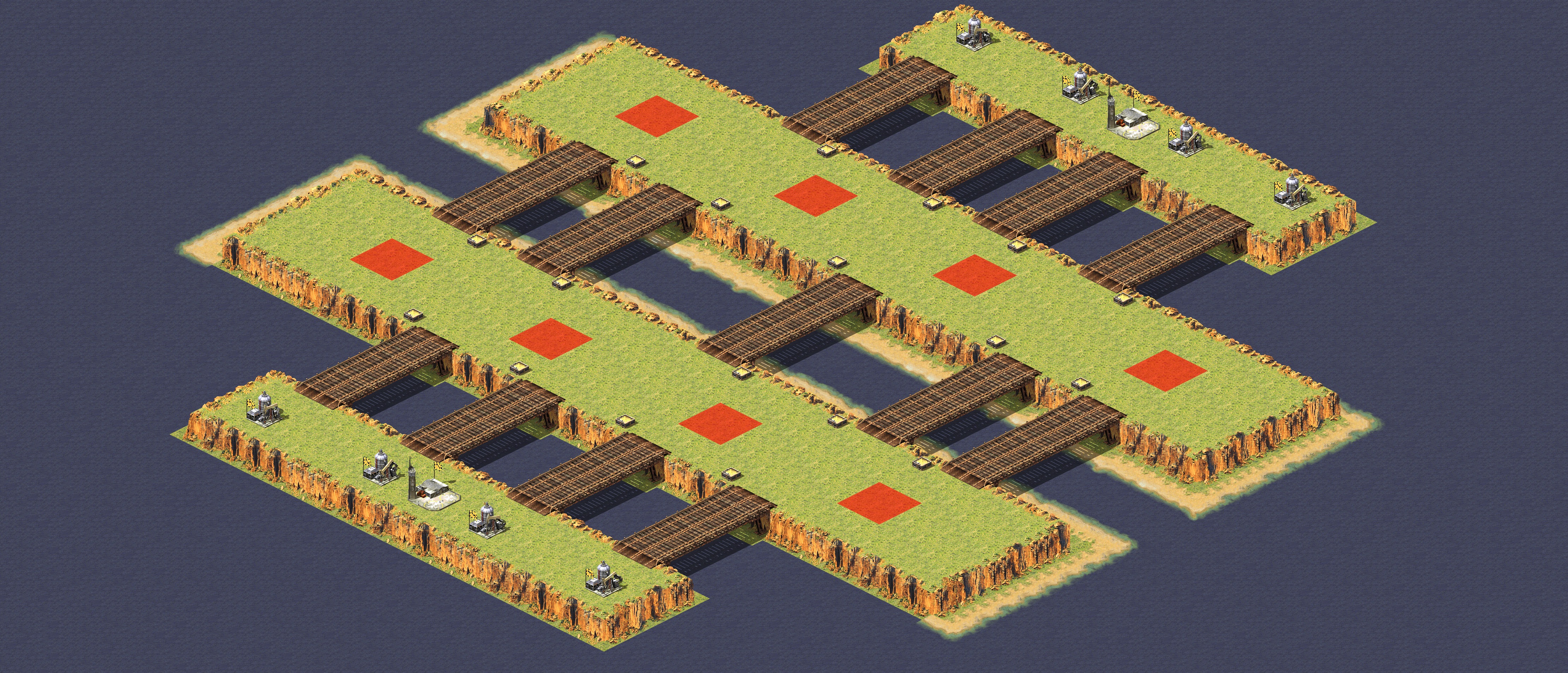 Rendered map: Rectangular Plateau (4v4)