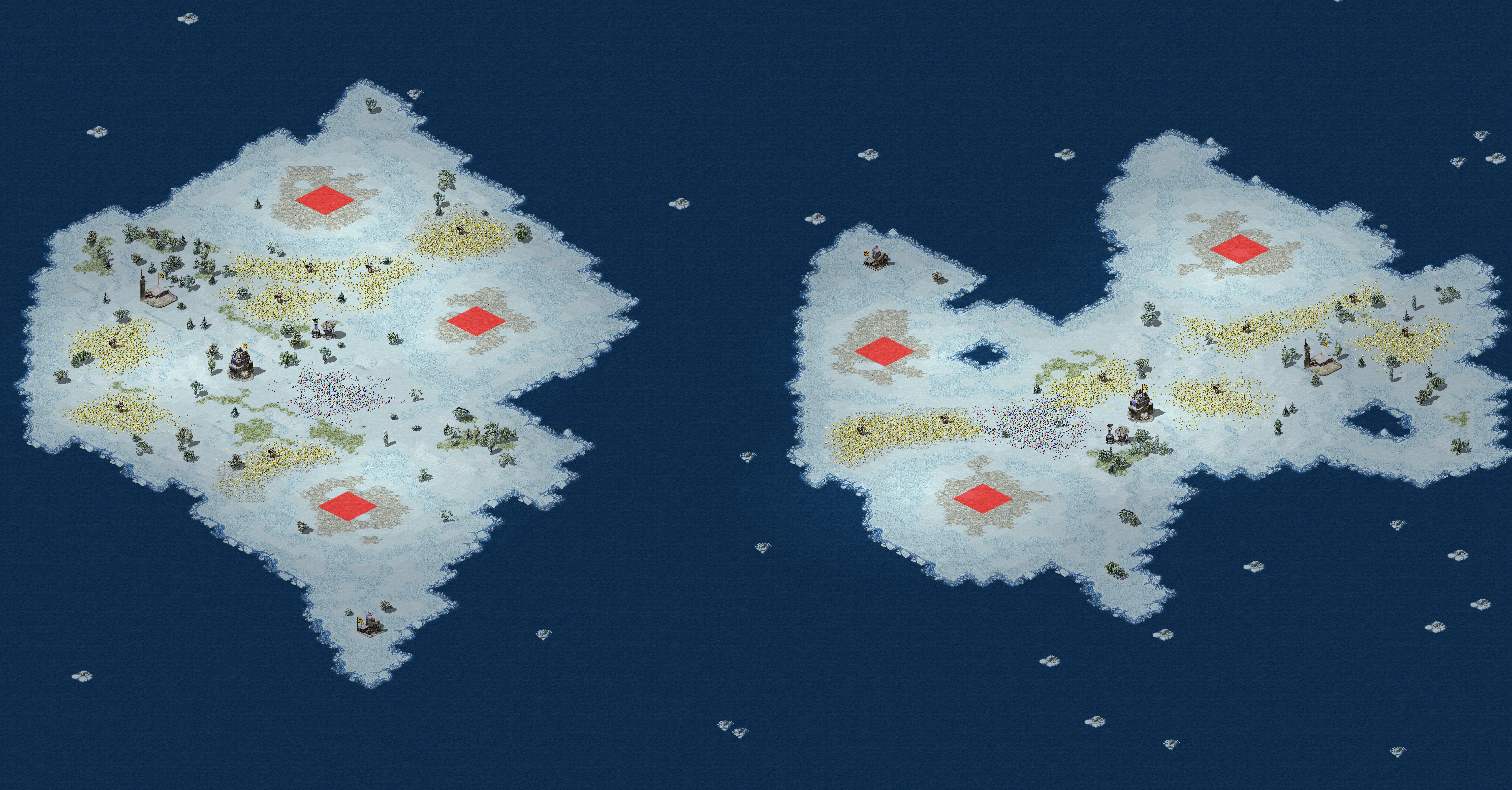 Rendered map: Large Island Chain 3v3
