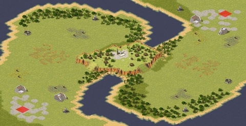 Rendered preview of swirl island
