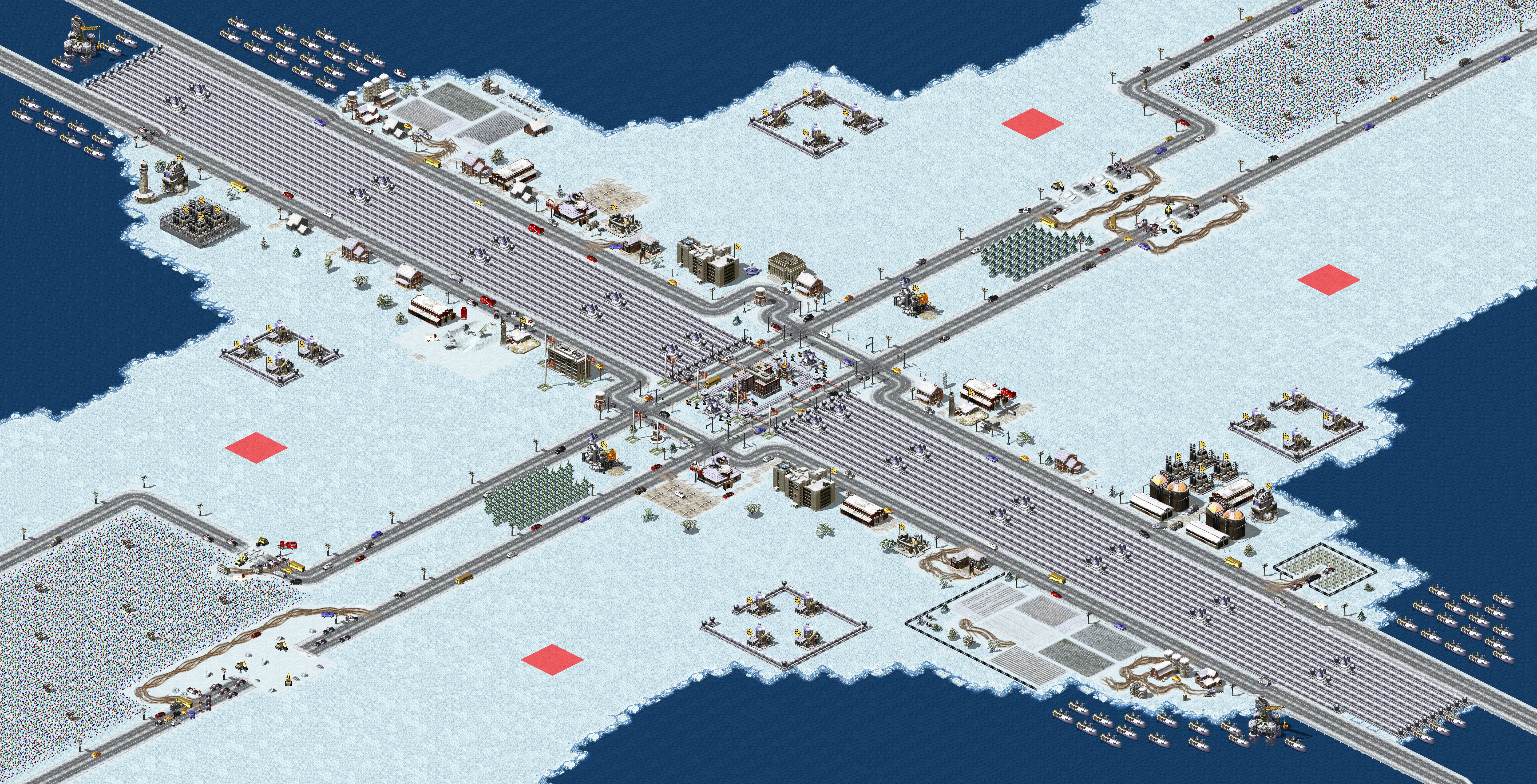Rendered map: Canadian/U.S.A. Border, 2-4, NE Vs. SW, YR Edition
