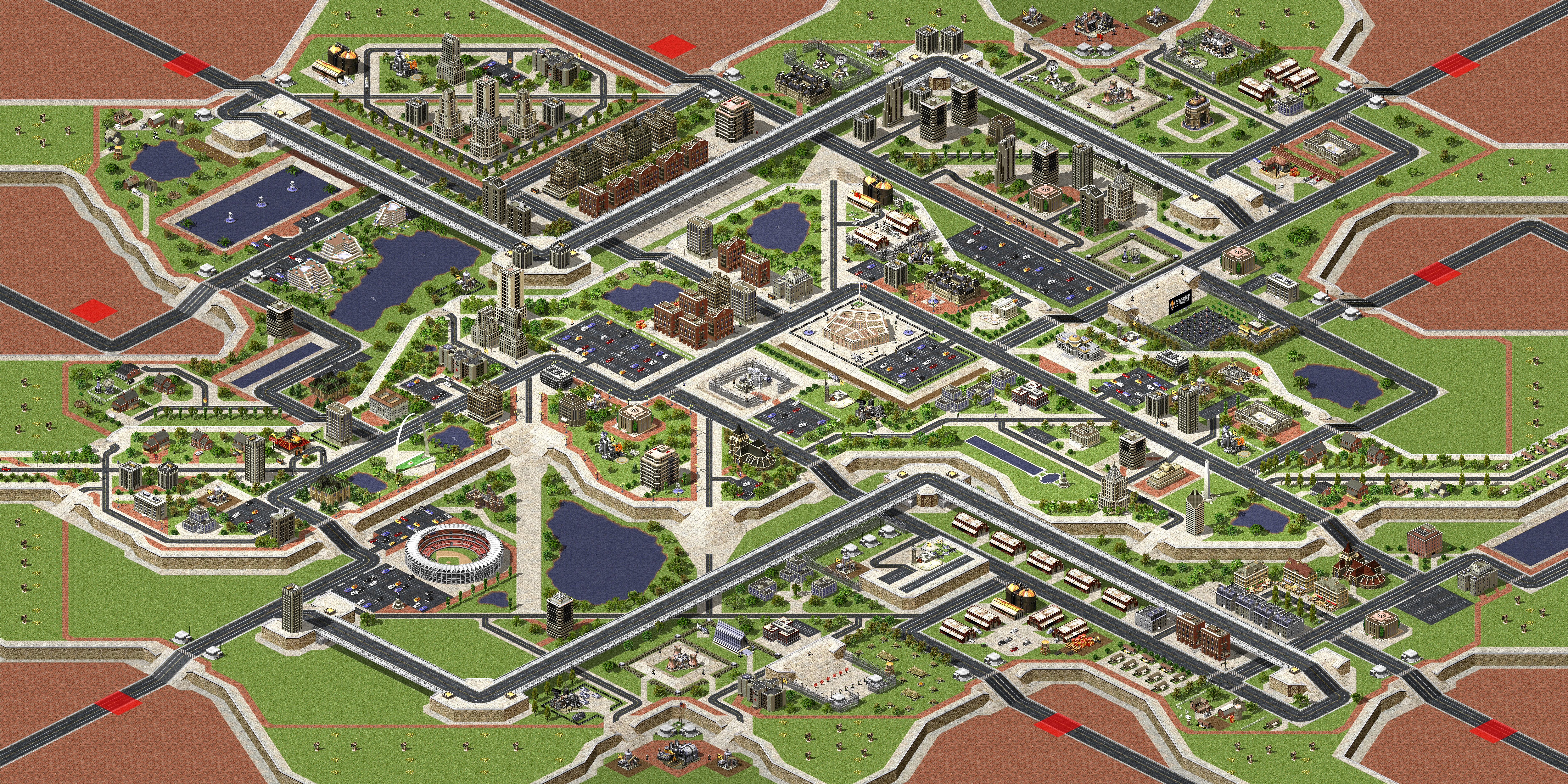 Rendered map: Urban Ruins
