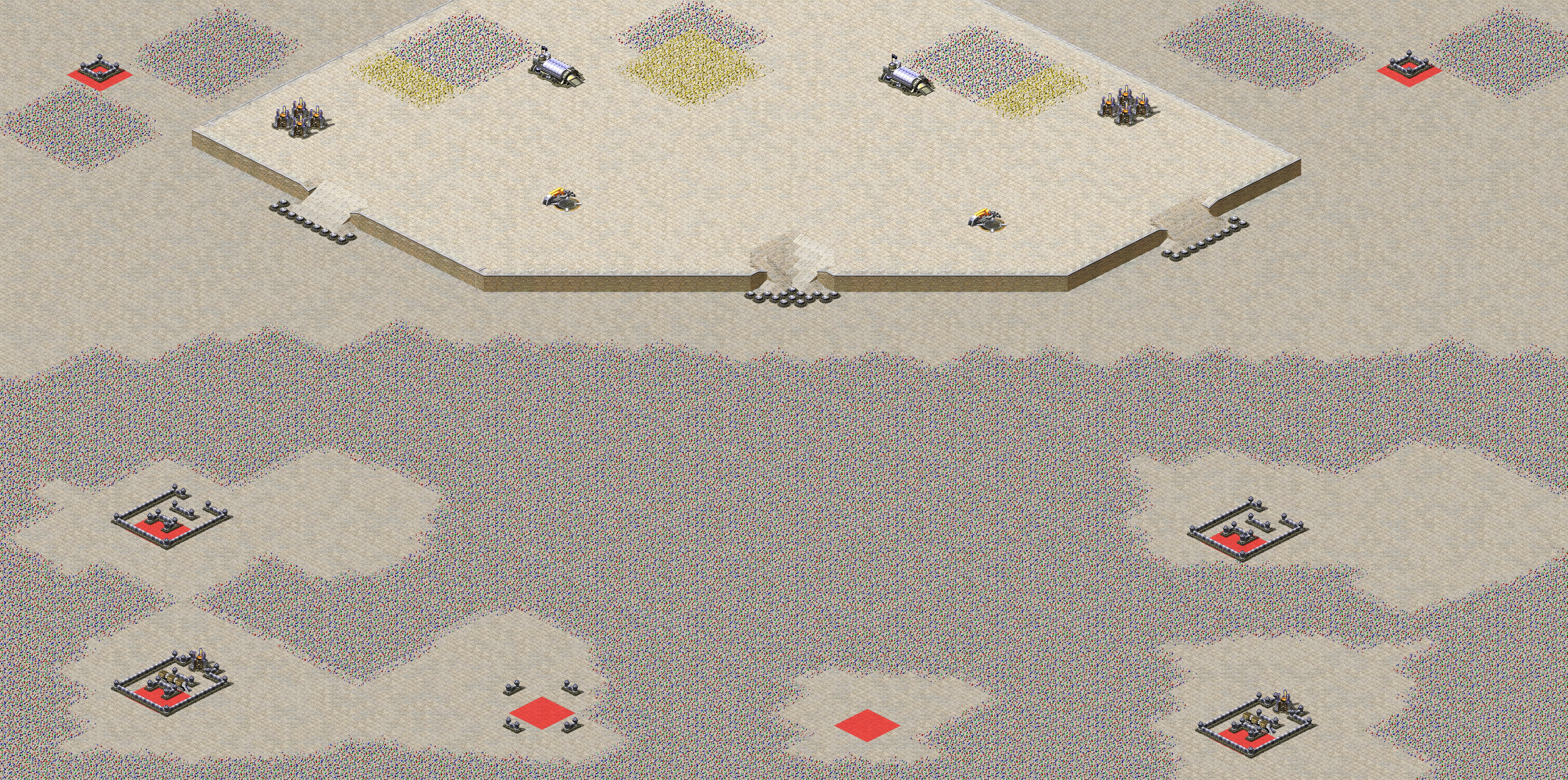 Rendered map: 1 Allied 7 Yuri: Is This a Cannon?