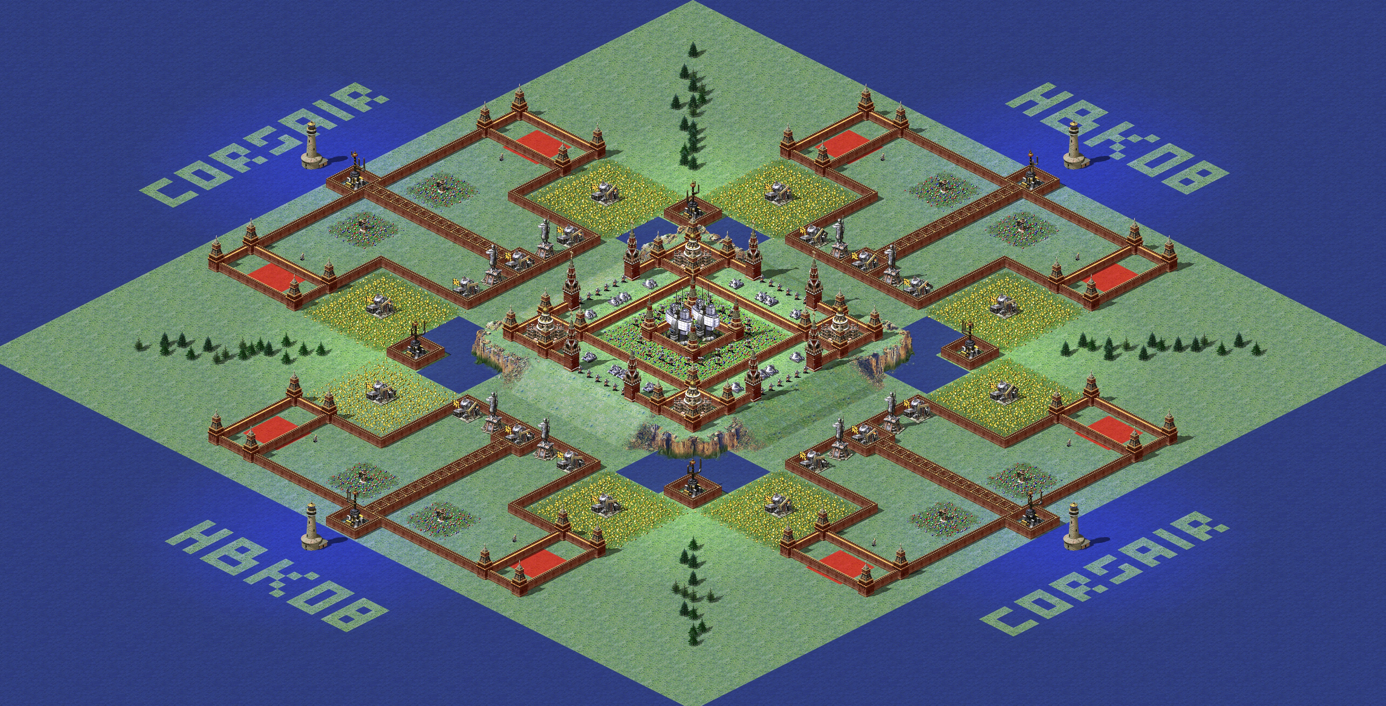 Rendered map: Warden and Escapees