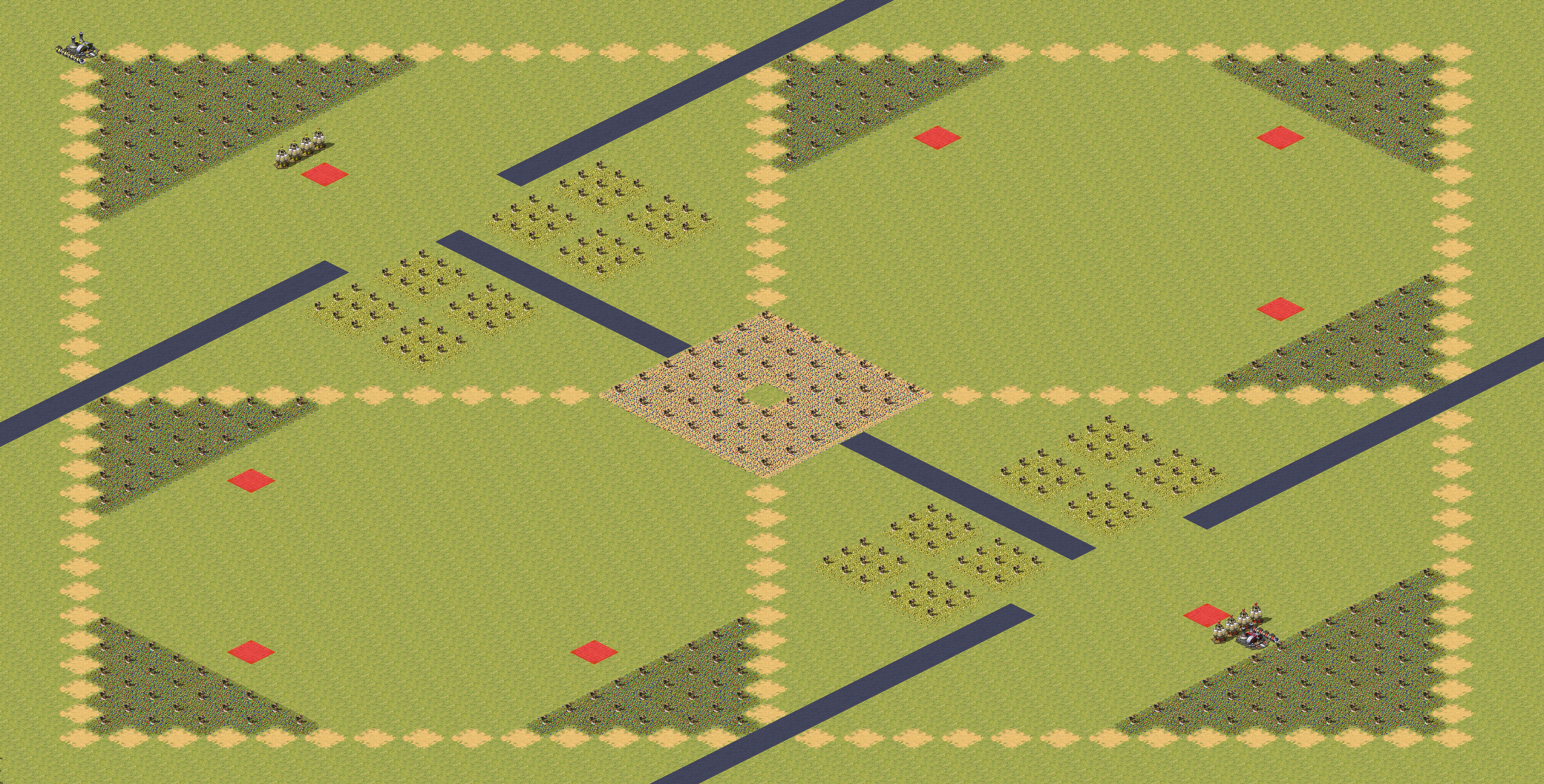 Rendered map: Fragmented Melee (3v3v2)