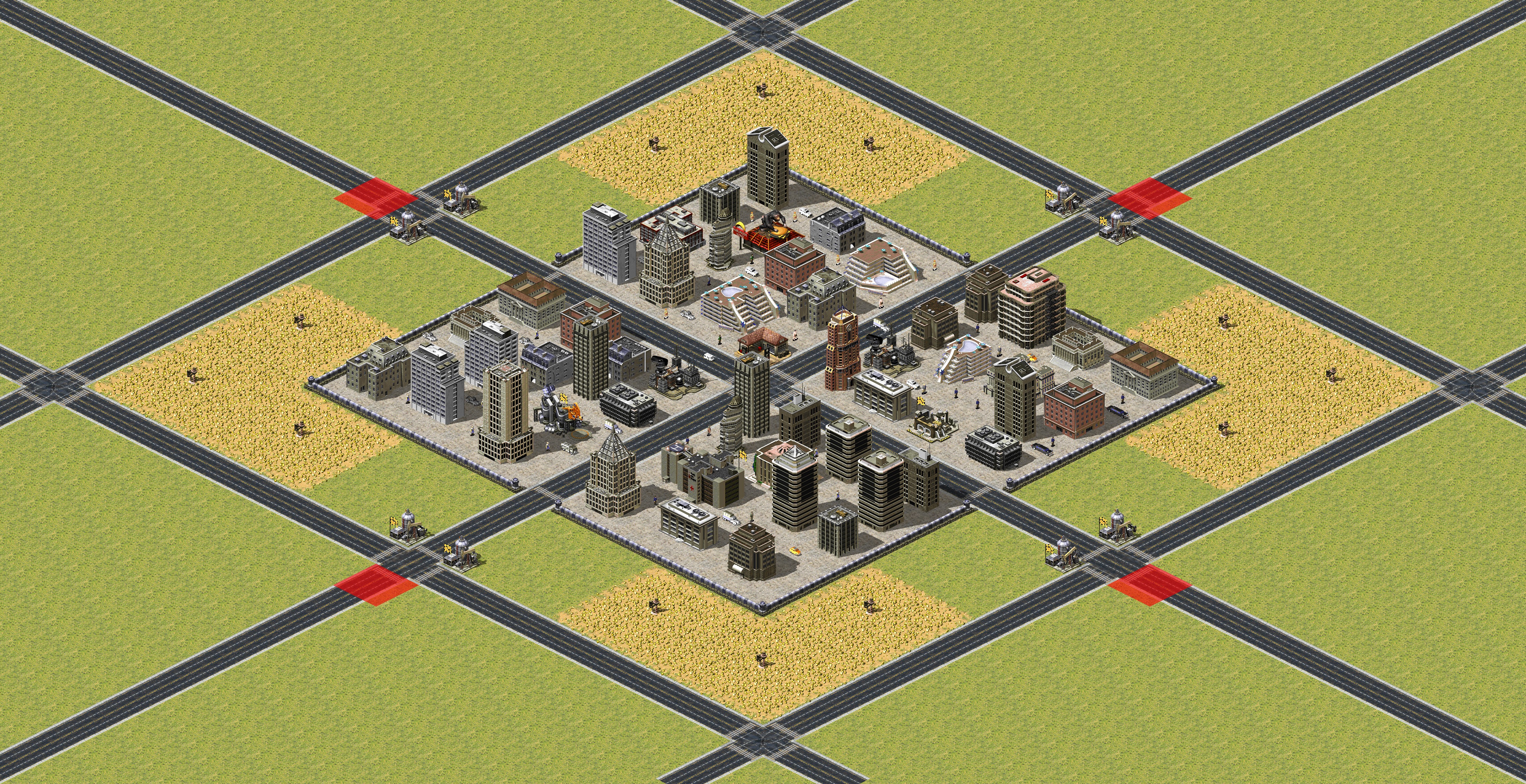 Rendered map: City War
