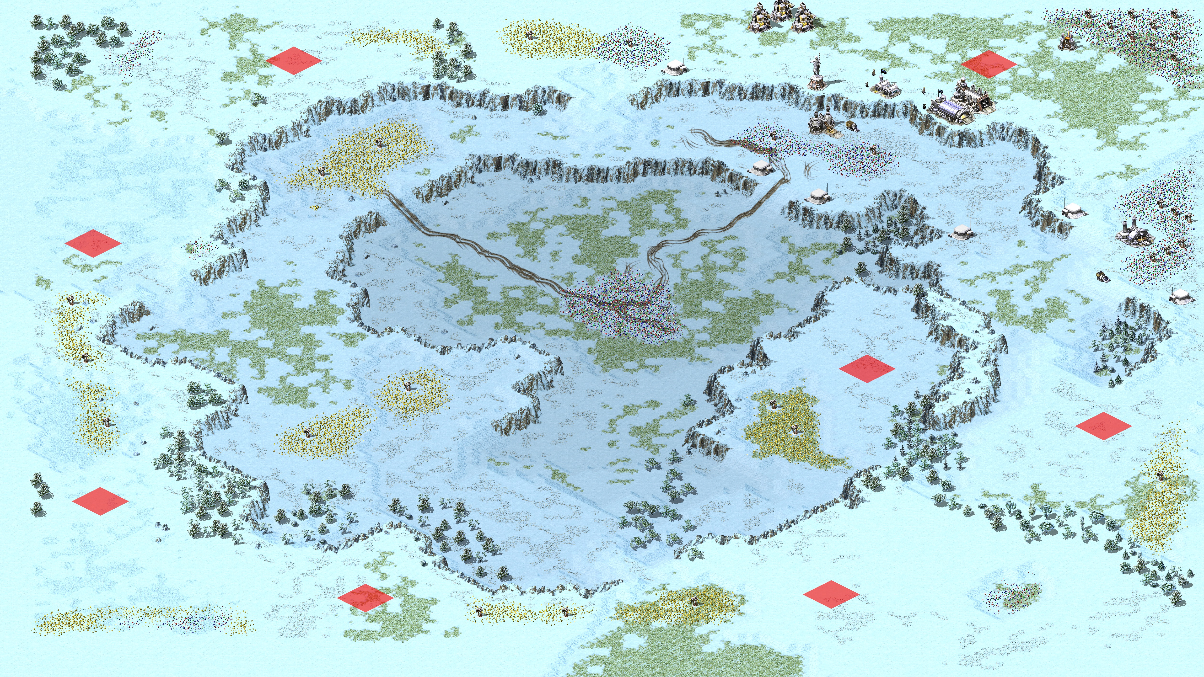 Rendered map: Snowy Field [Handicap]