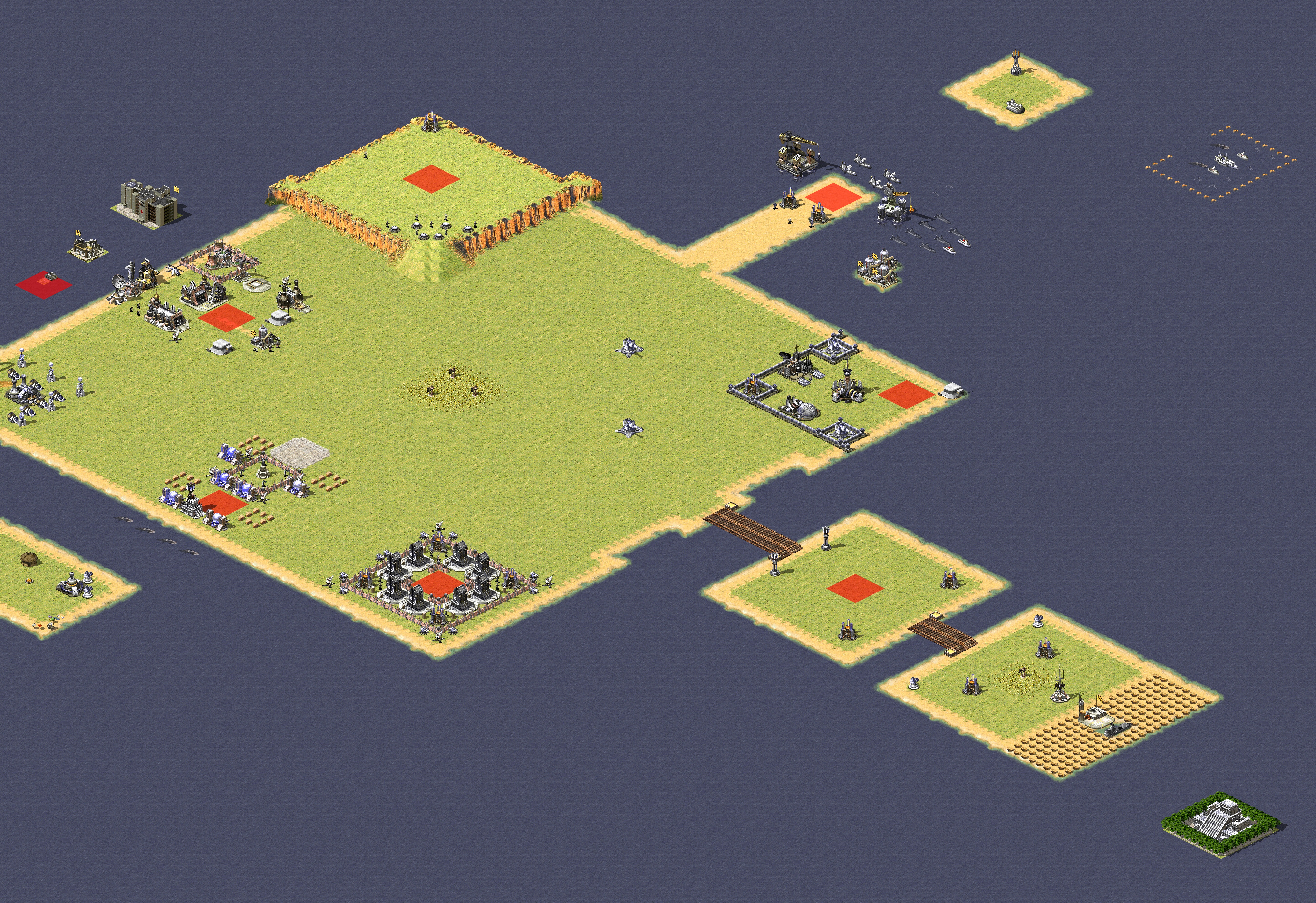 Rendered map: Unfair Yuri Island 1 (2v2)