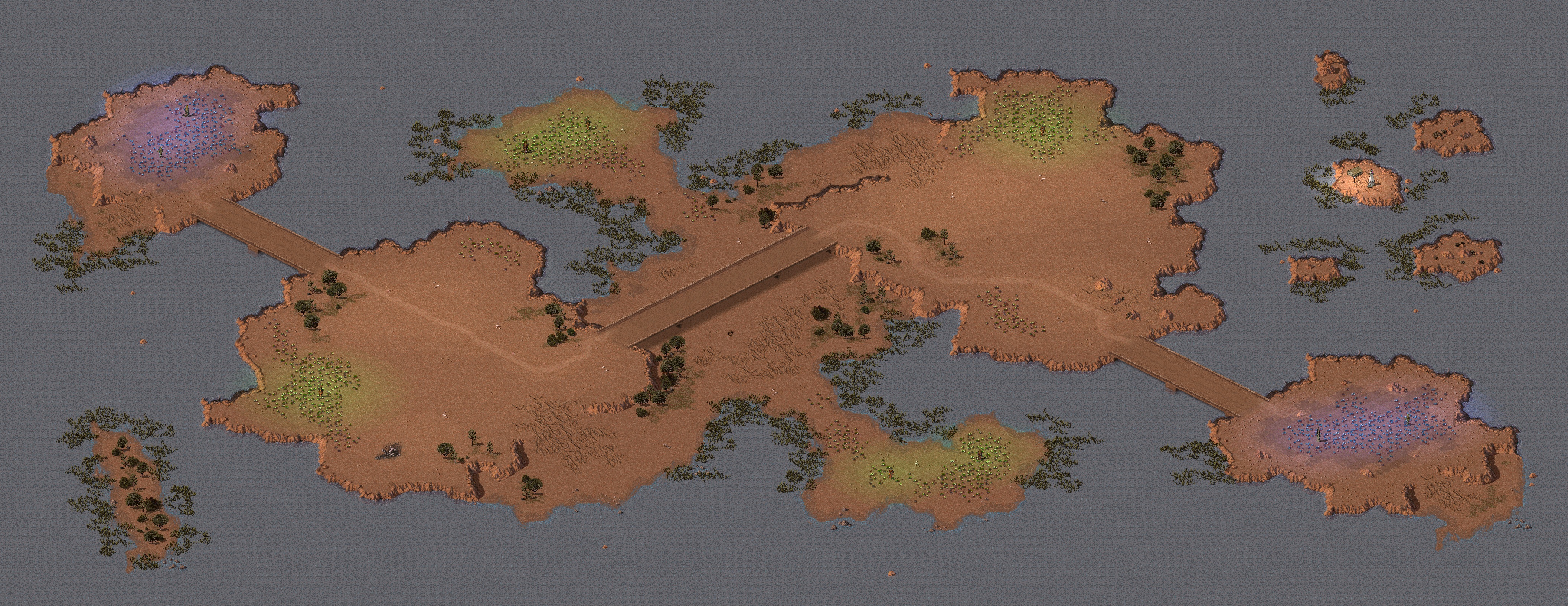 Rendered map: Dueling Islands