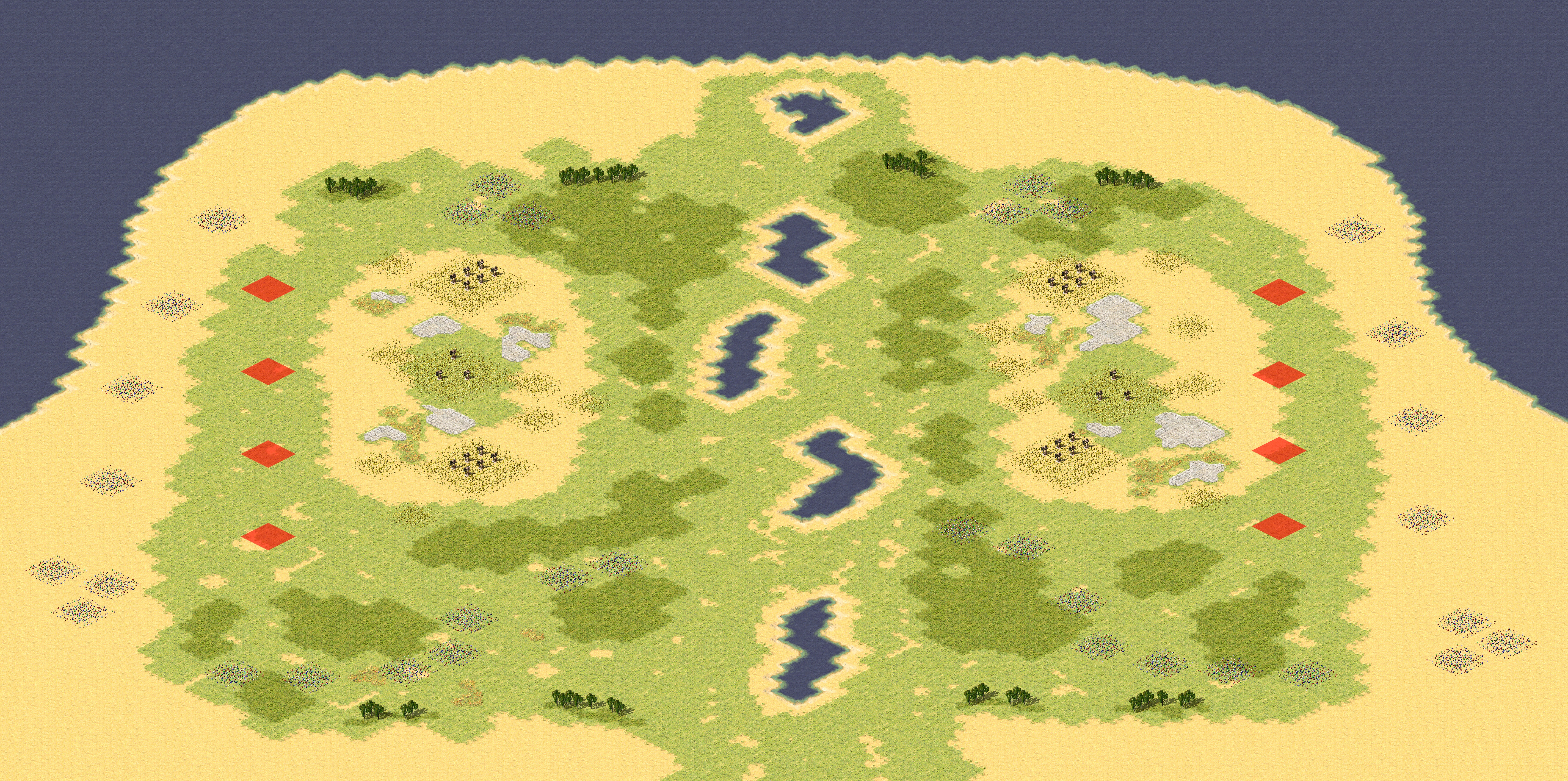 Rendered map: Northern Isthmus 4v4