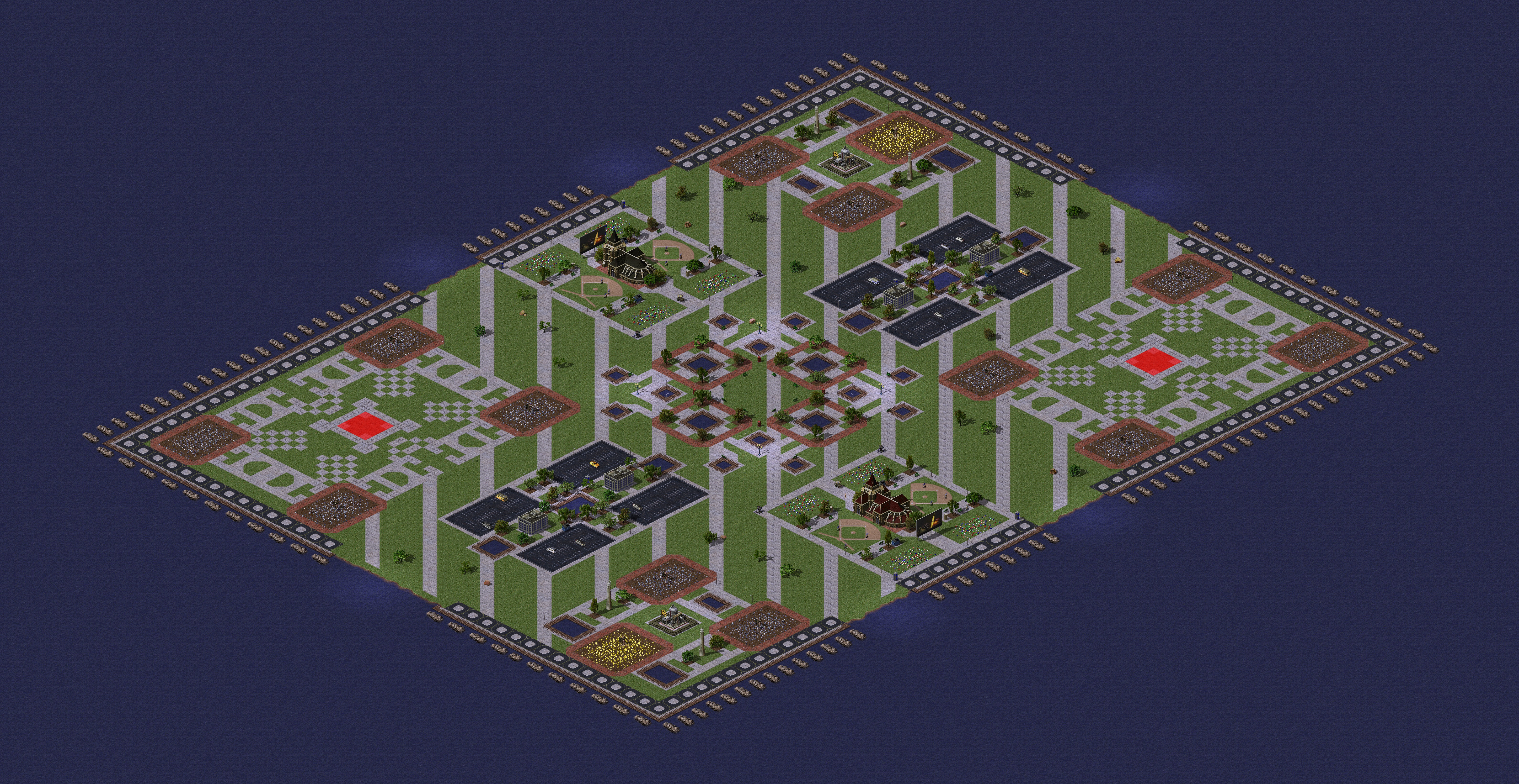 Rendered map: Island Arena