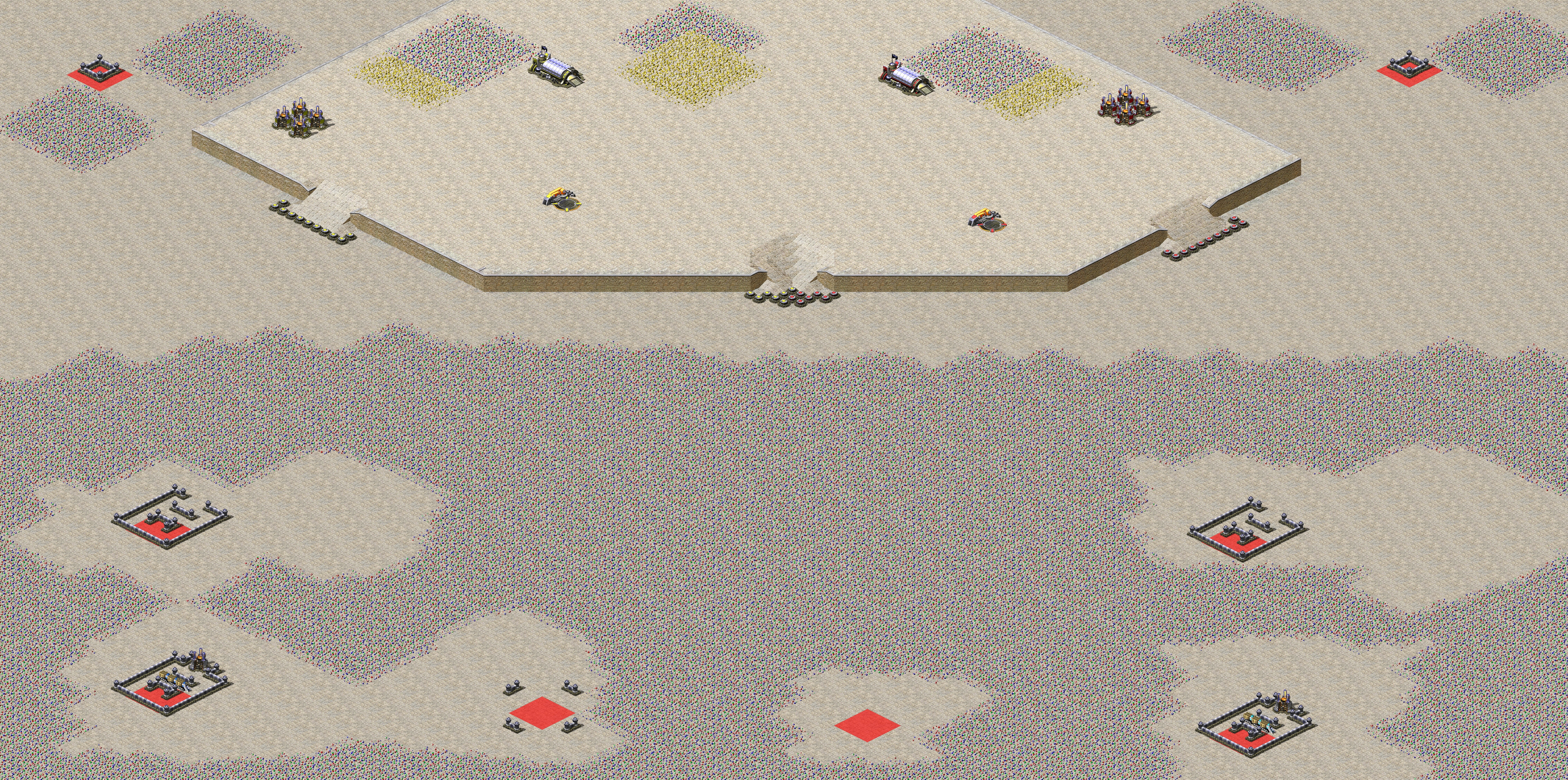 Rendered map: 1 Allied 7 Yuri: Is This a Cannon?