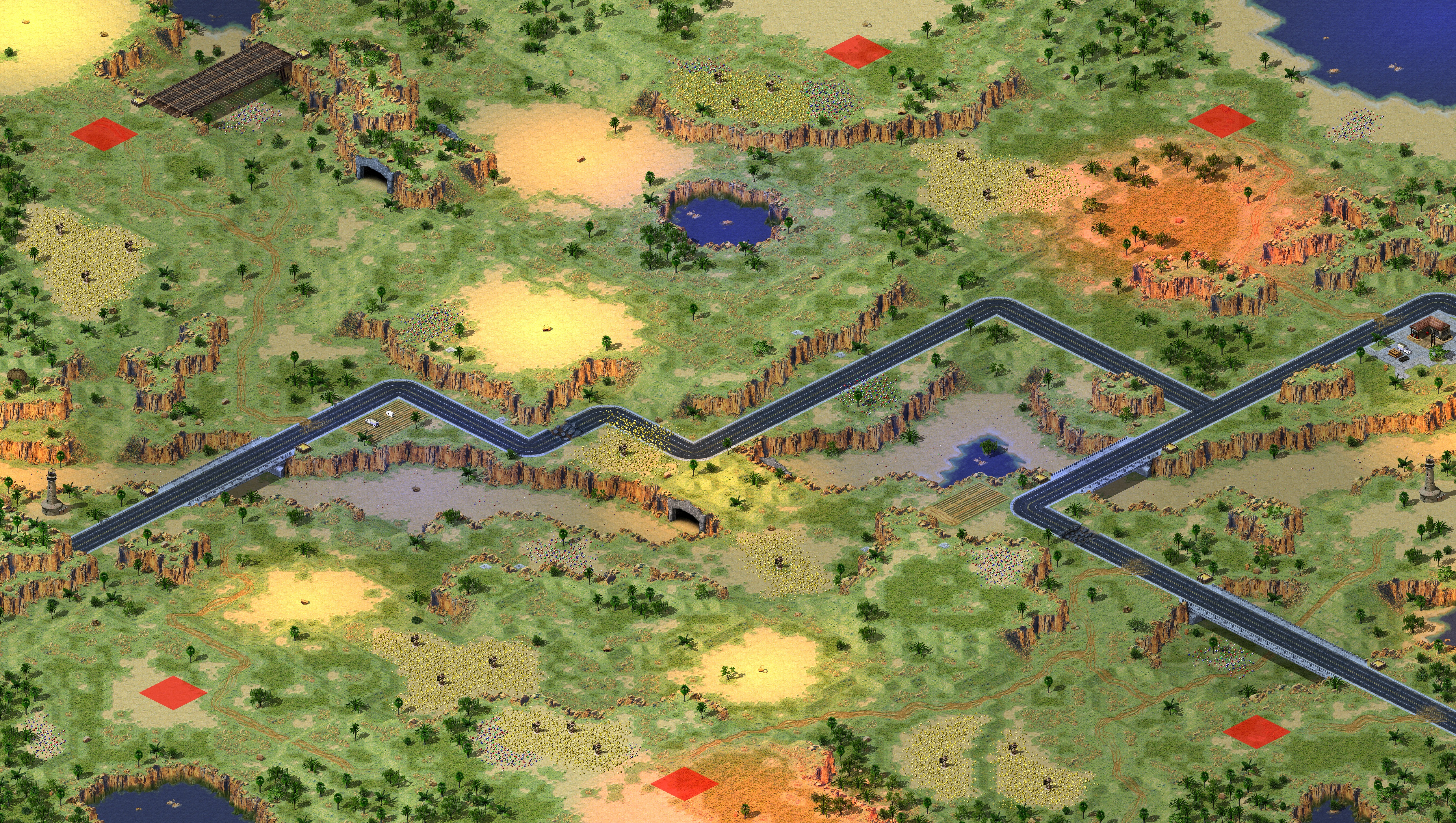 Rendered map: Wasteland 33 Buffed