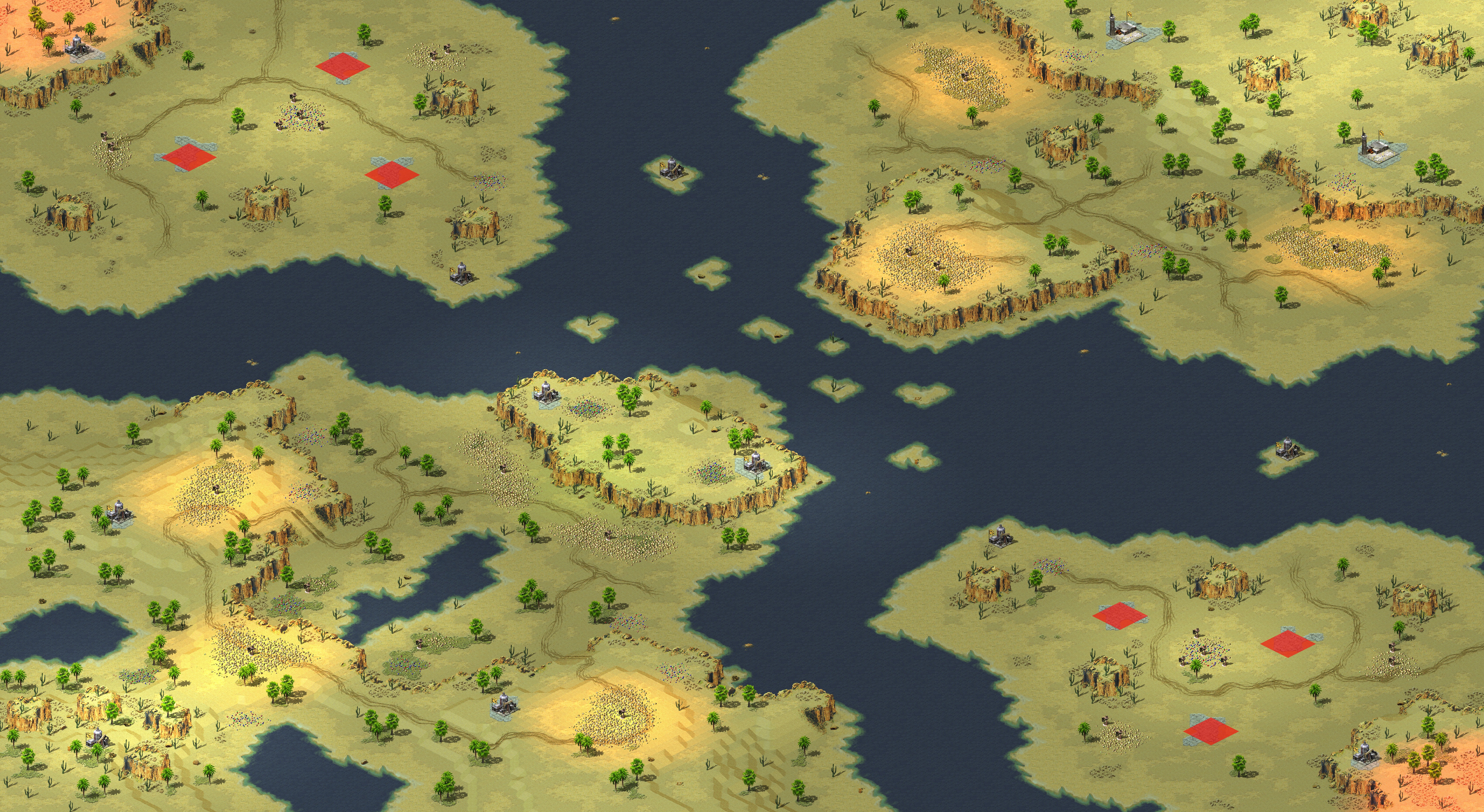 Rendered map: 沙海绿洲