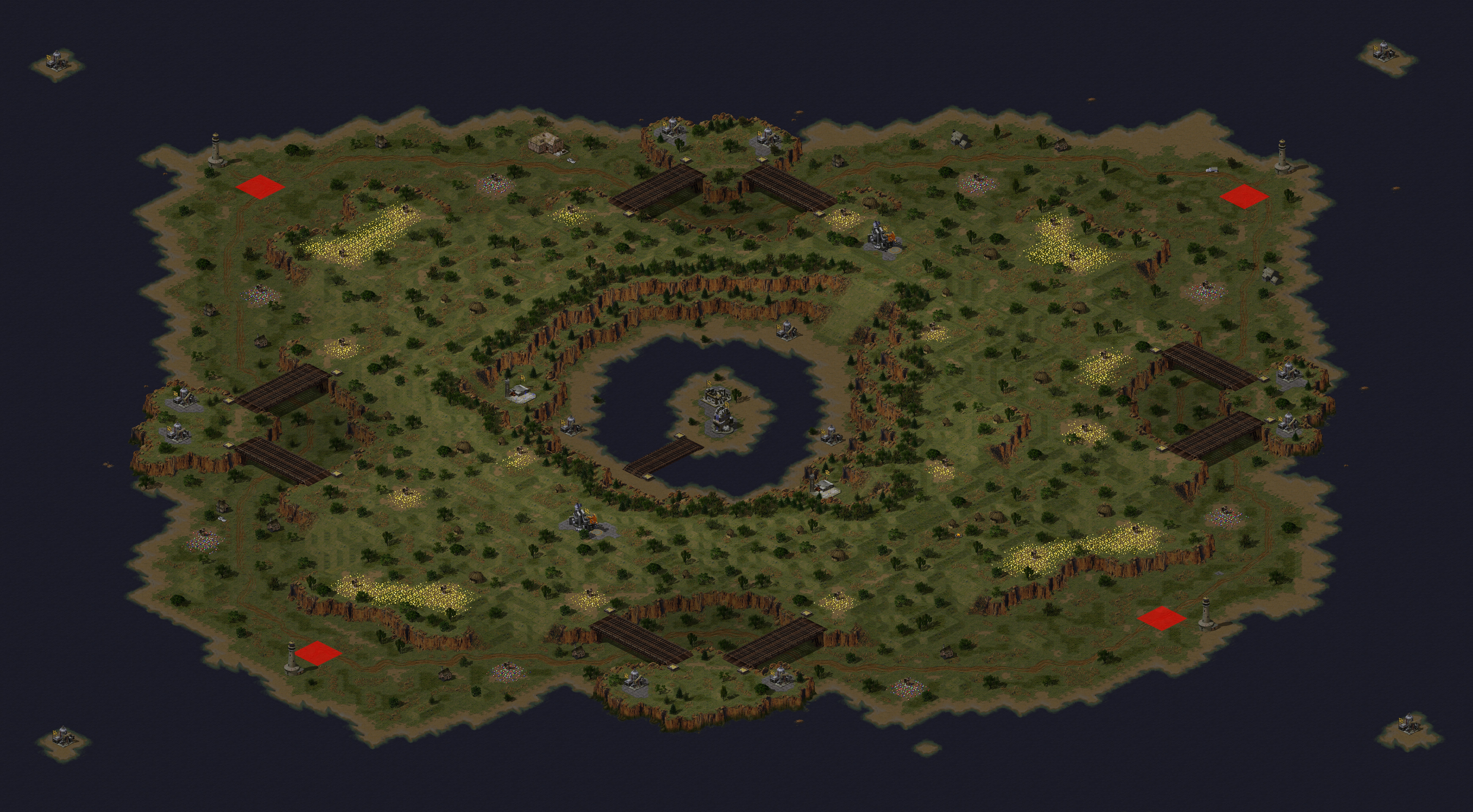 Rendered map: King's Men Isle