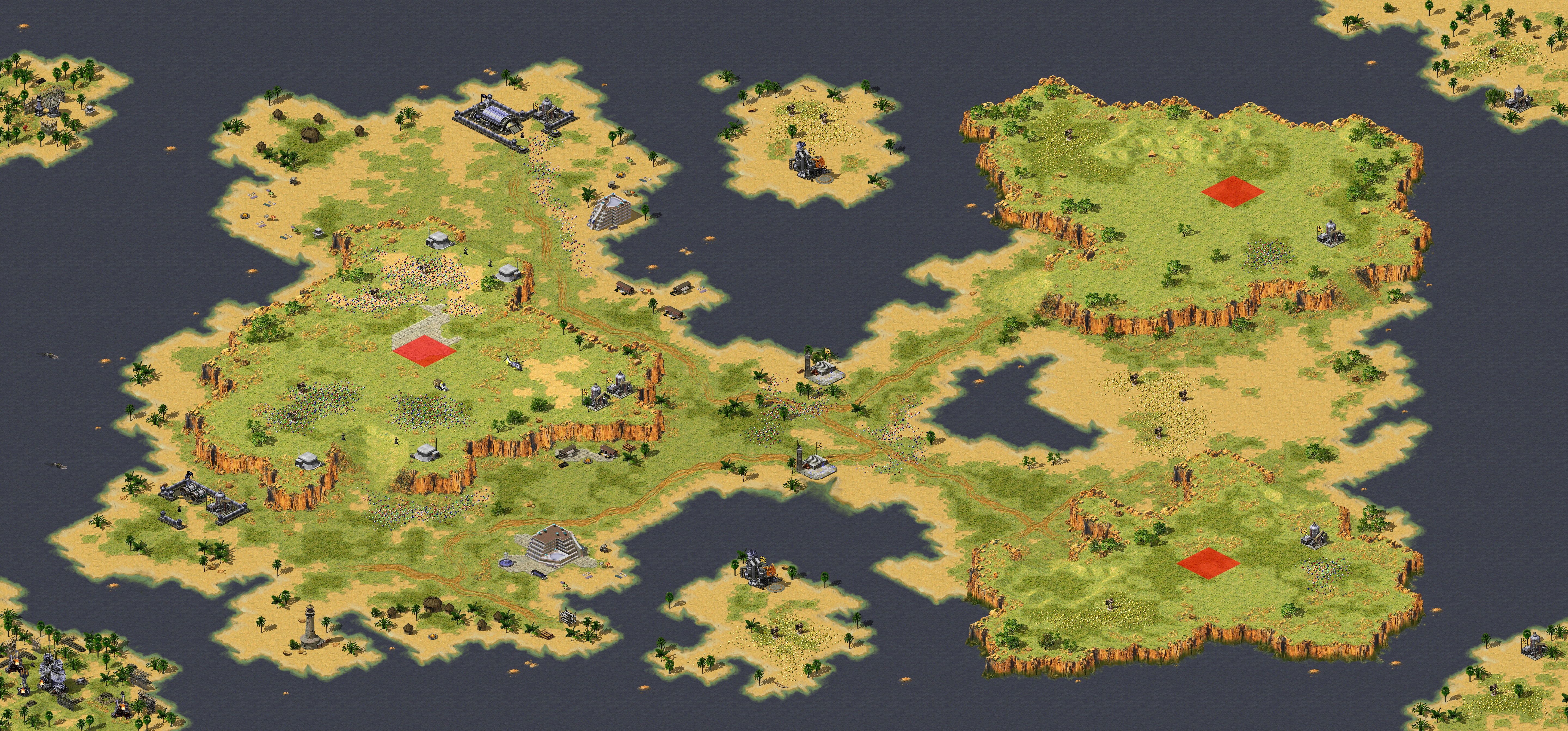 Rendered map: South Pacific 1v2 Extreme