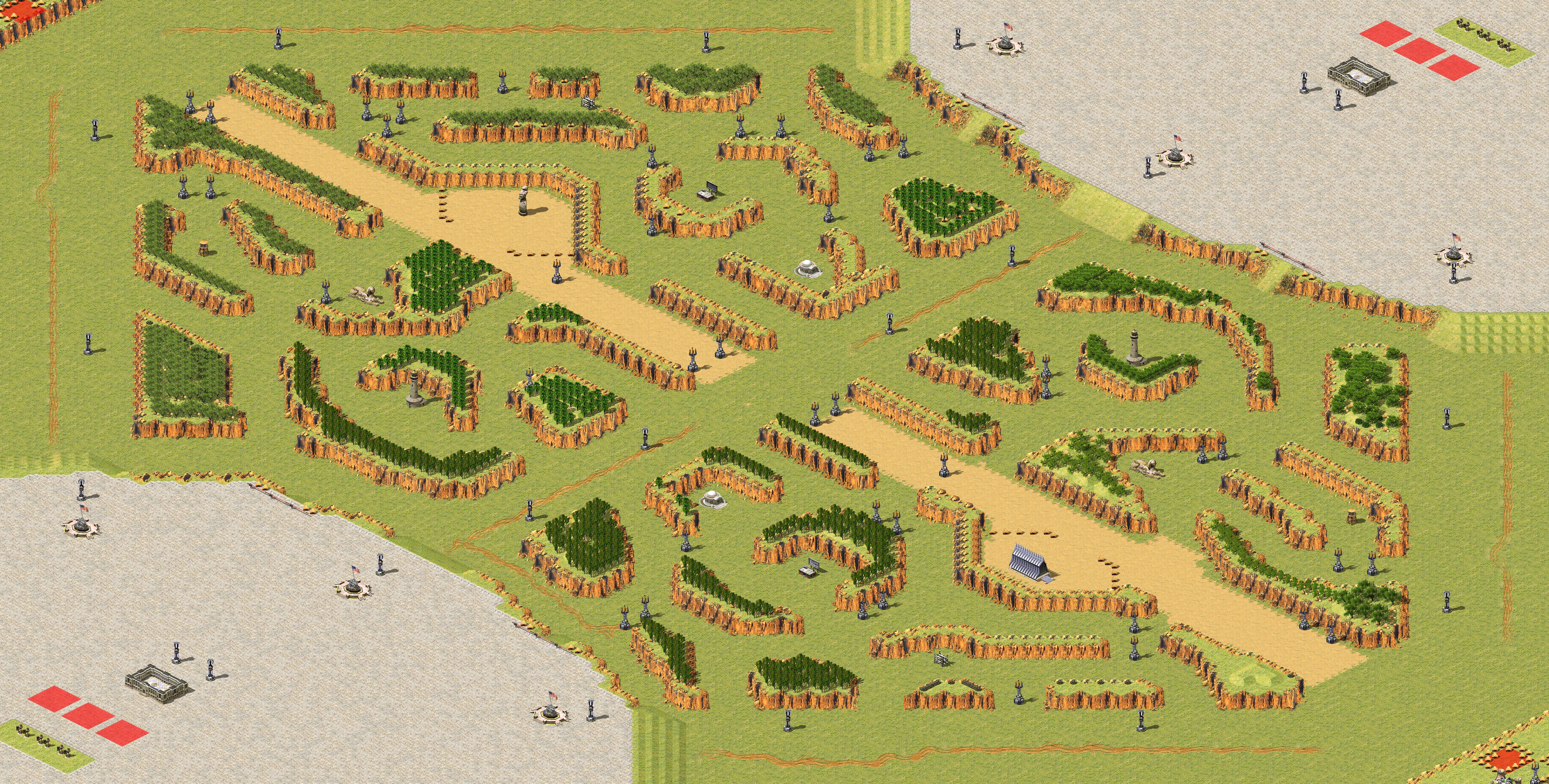 Rendered map: Summoner's Rift 3v3 No Fog