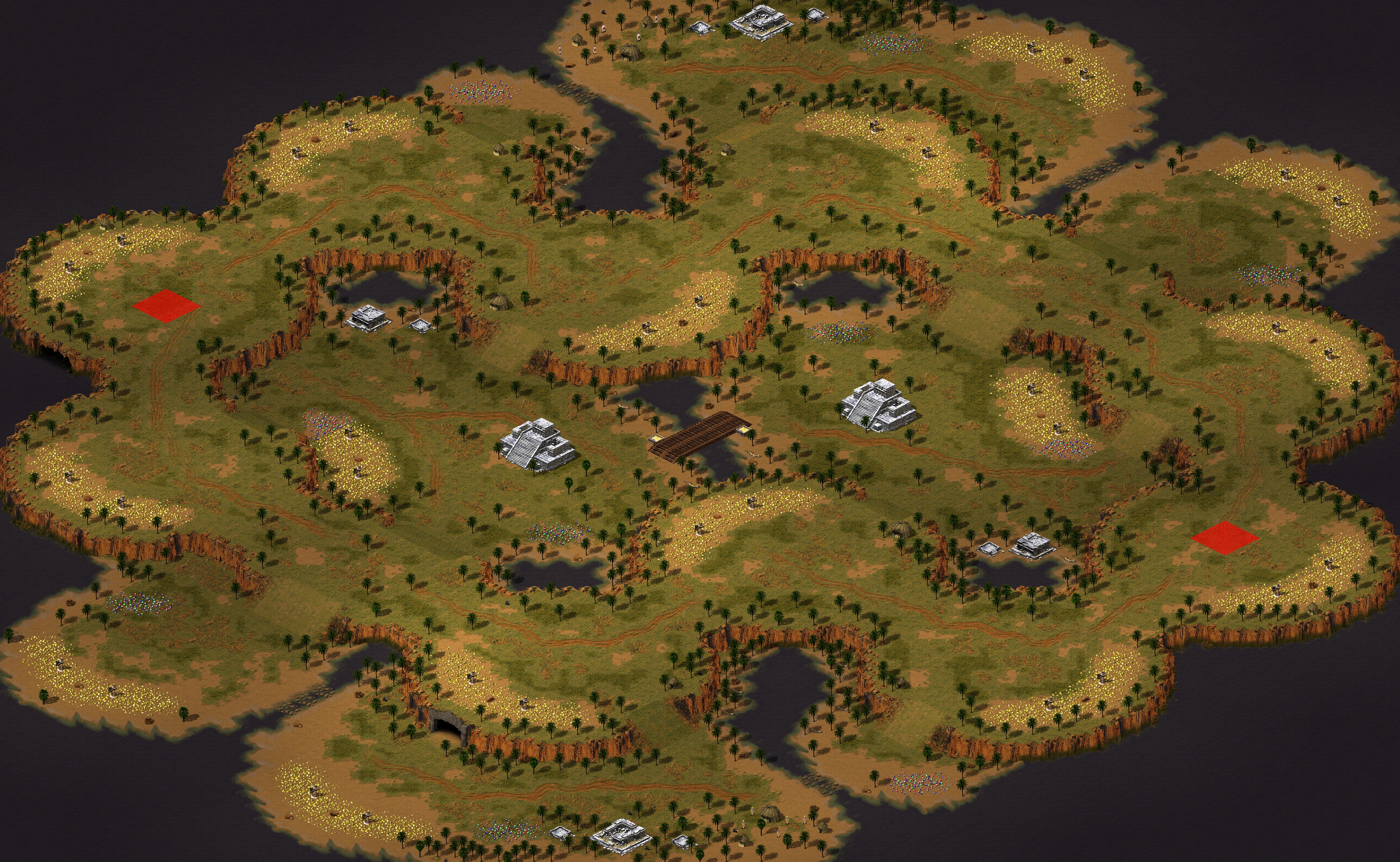 Rendered map: Aztec Battlegrounds (2
