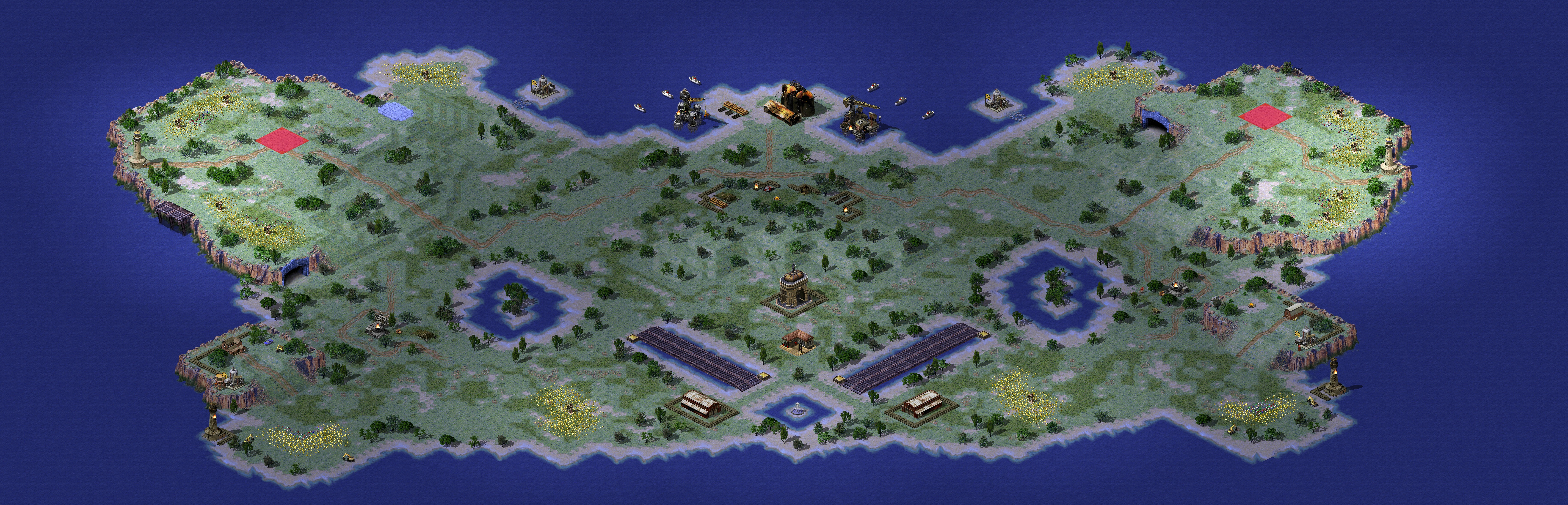Rendered map: Echo Isle 1v1