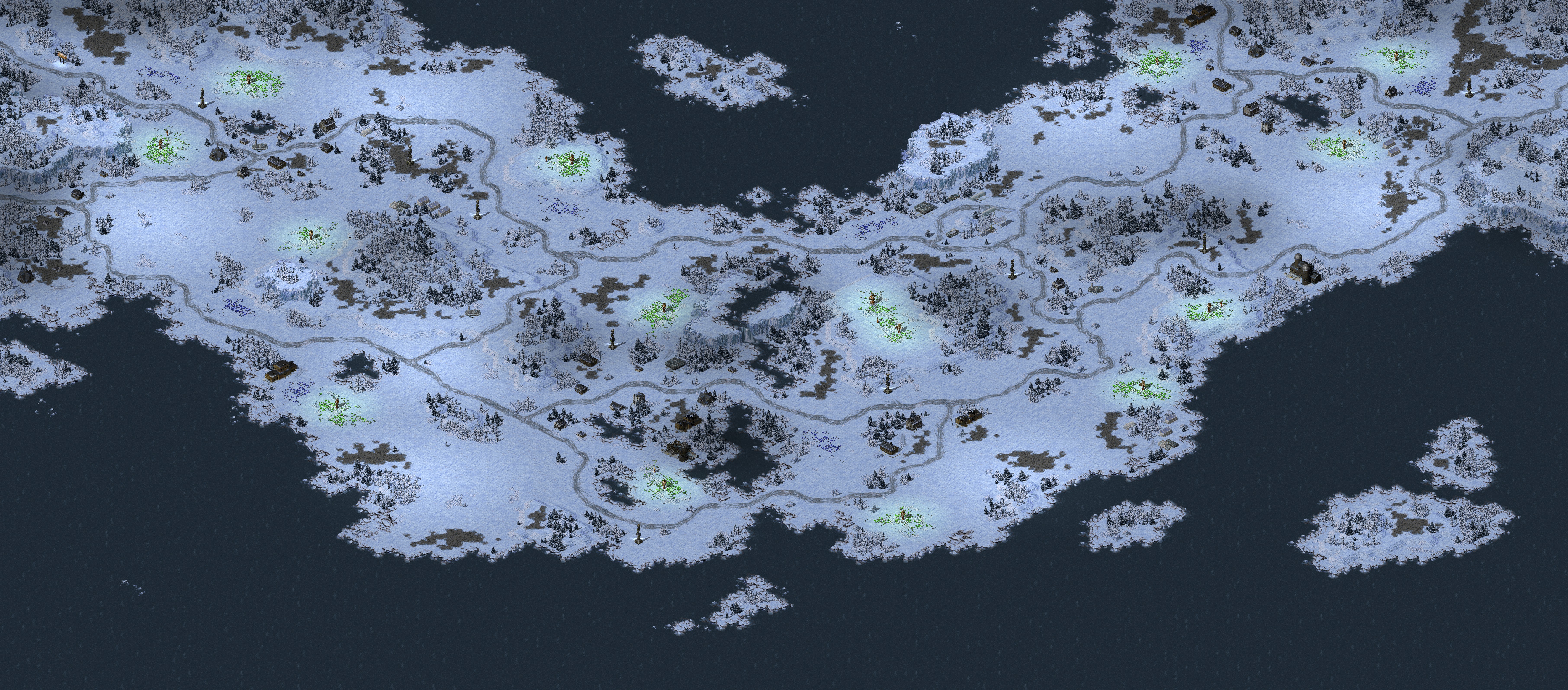 Rendered map: snowland