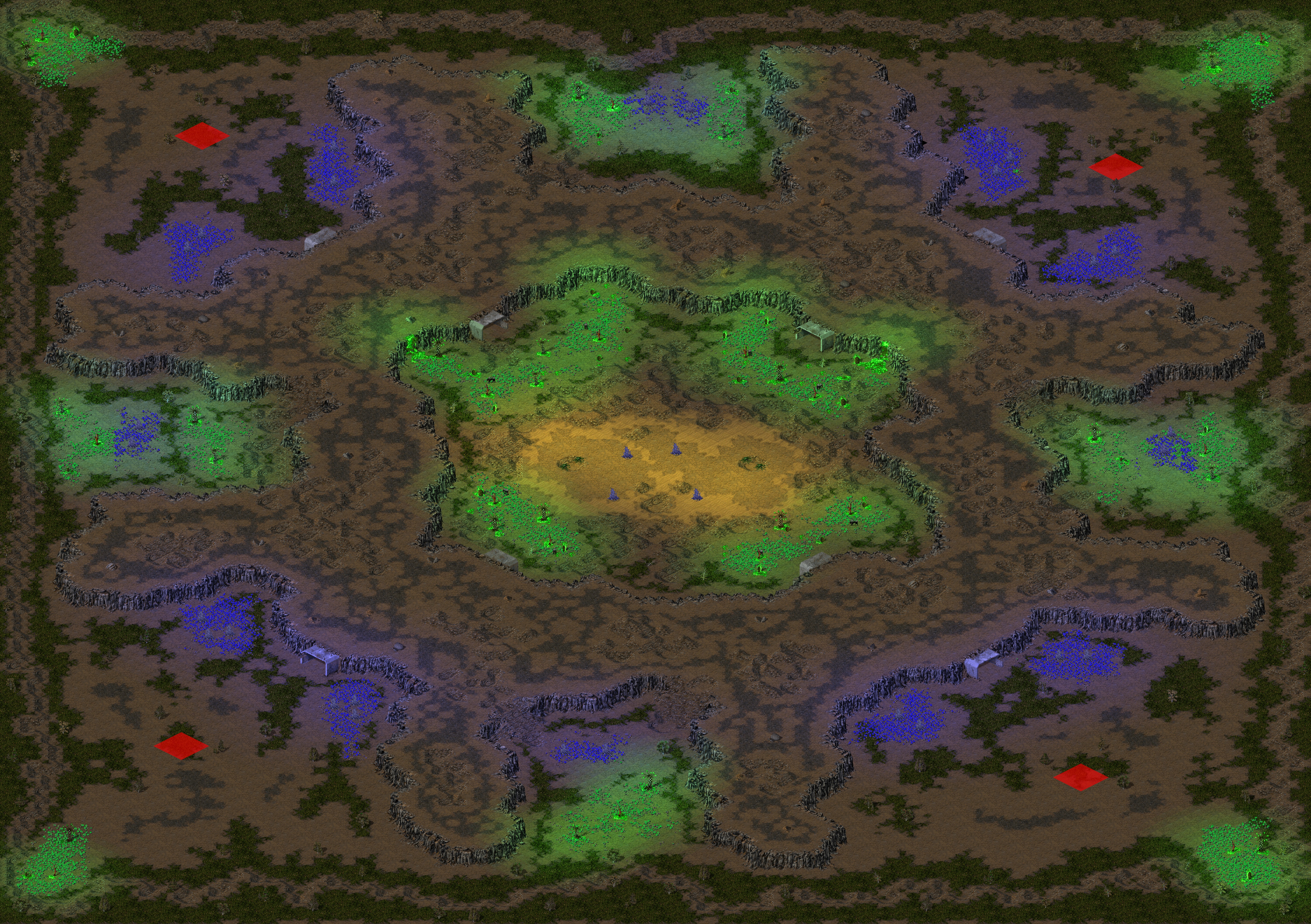 Rendered map: Tiberium Forest