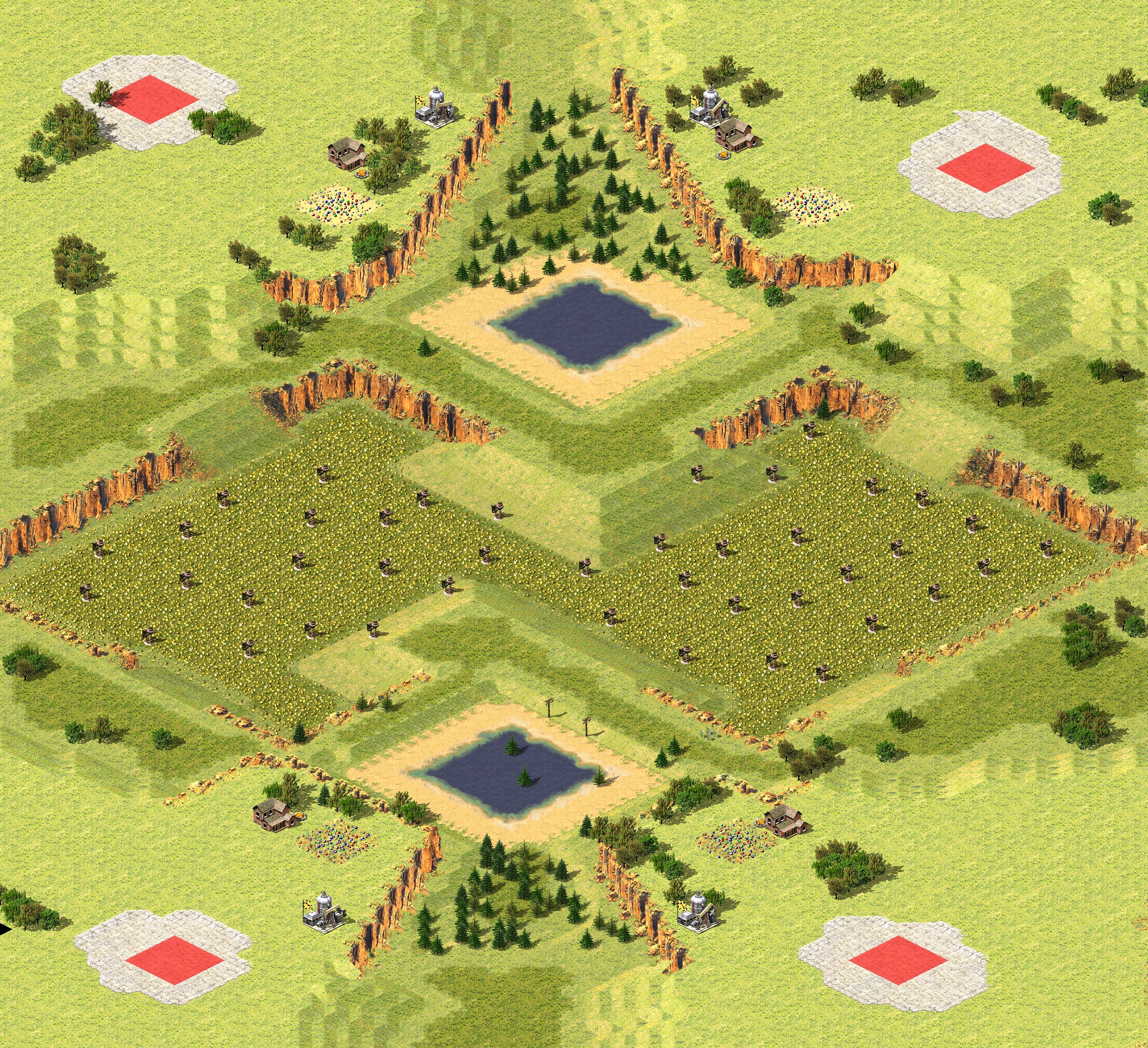 Rendered map: Mountain Battlefield By Murphy v2.0