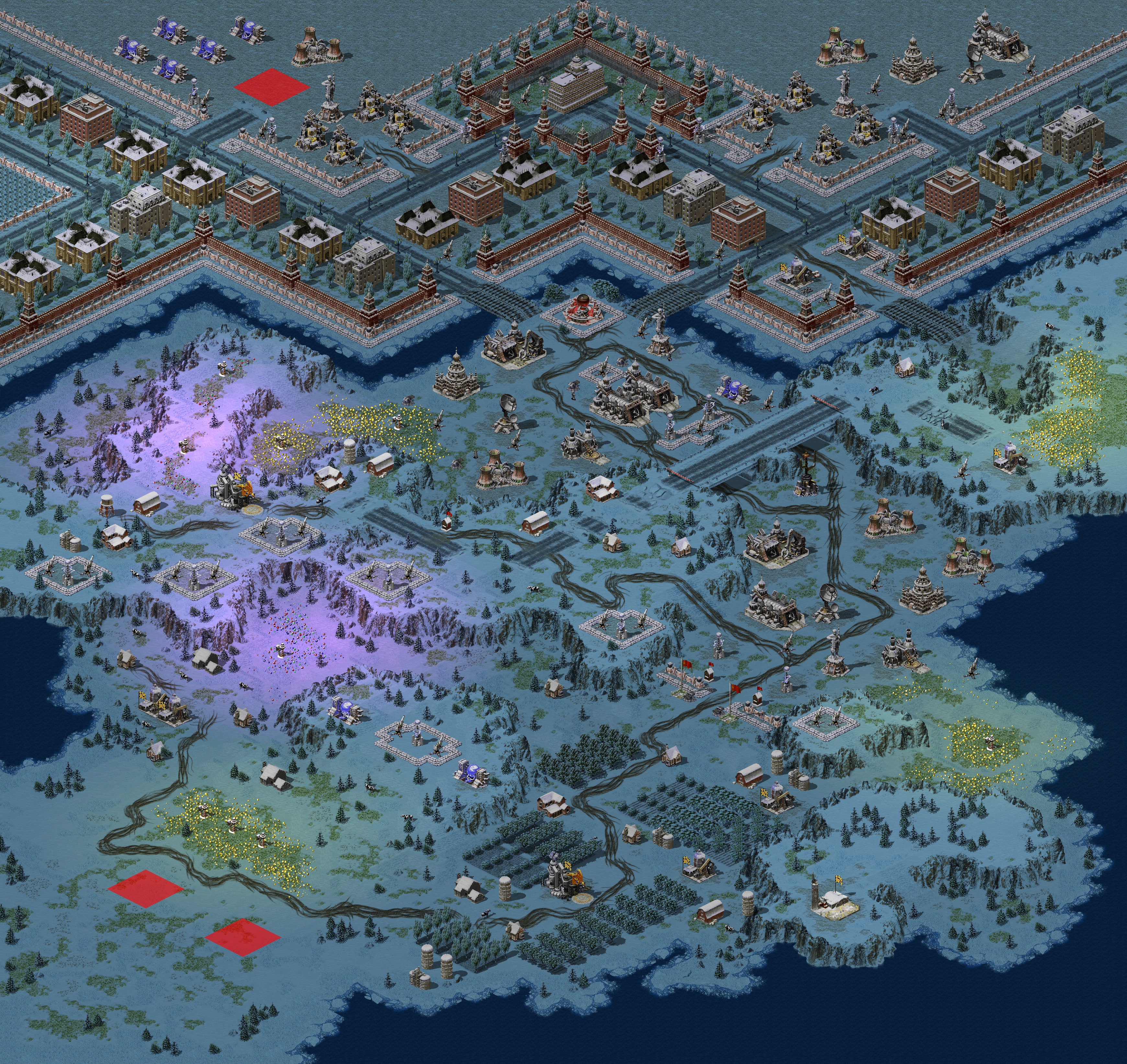 Rendered map: FlyingZ remake of RA2 Red Revolution
