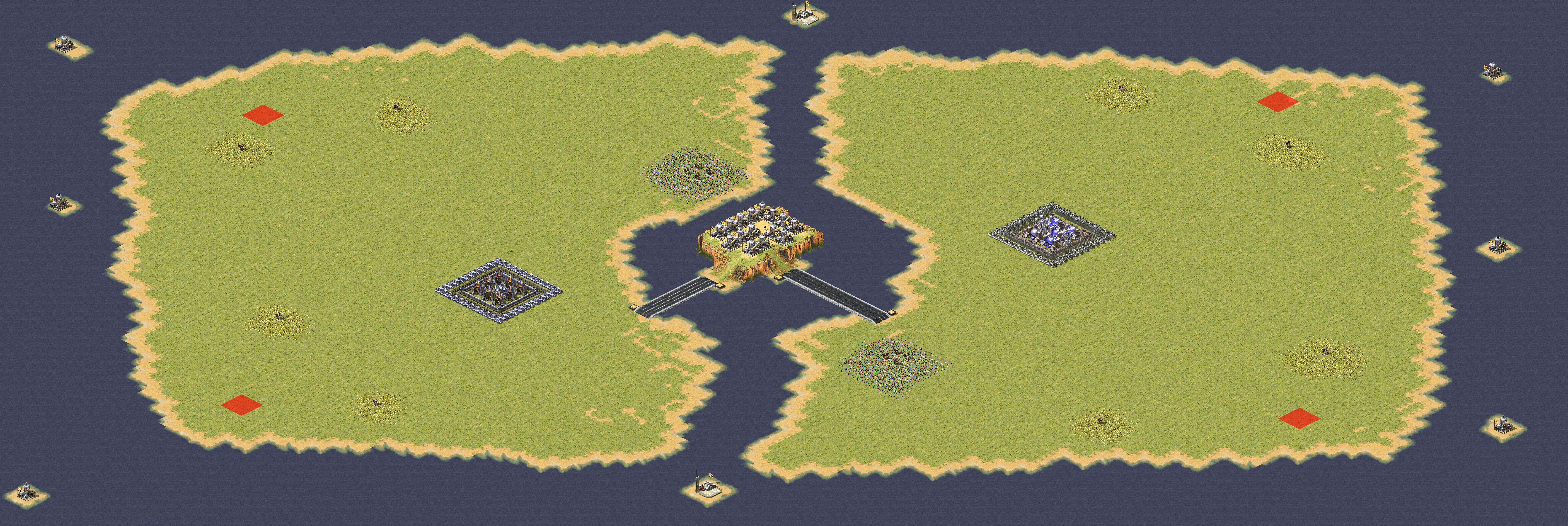 Rendered map: Four-Way Battle (Mod)