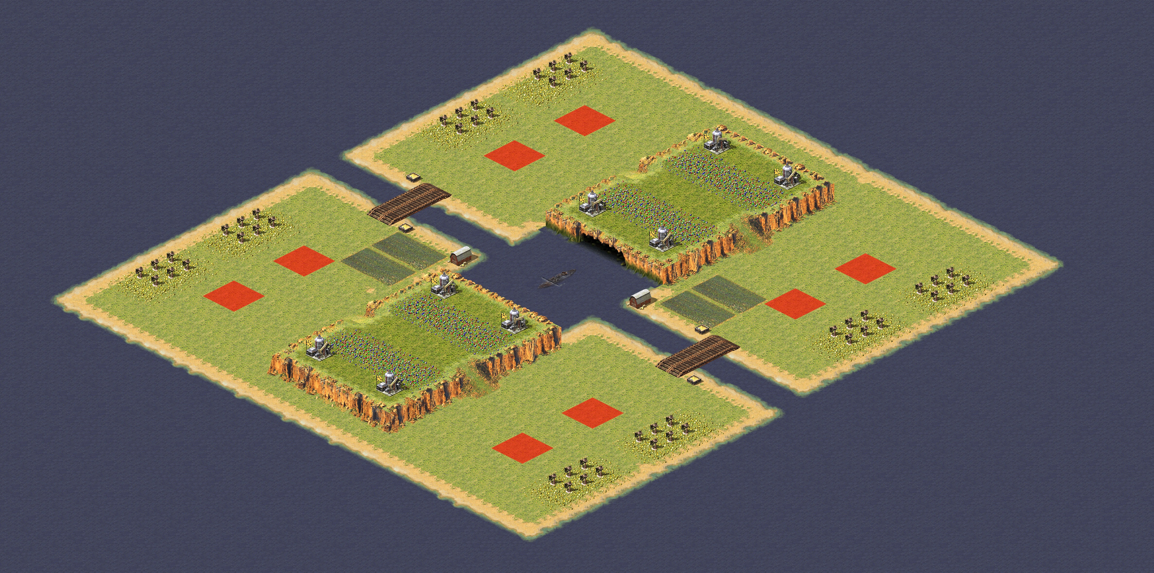 Rendered map: 4v4 Divided in Two