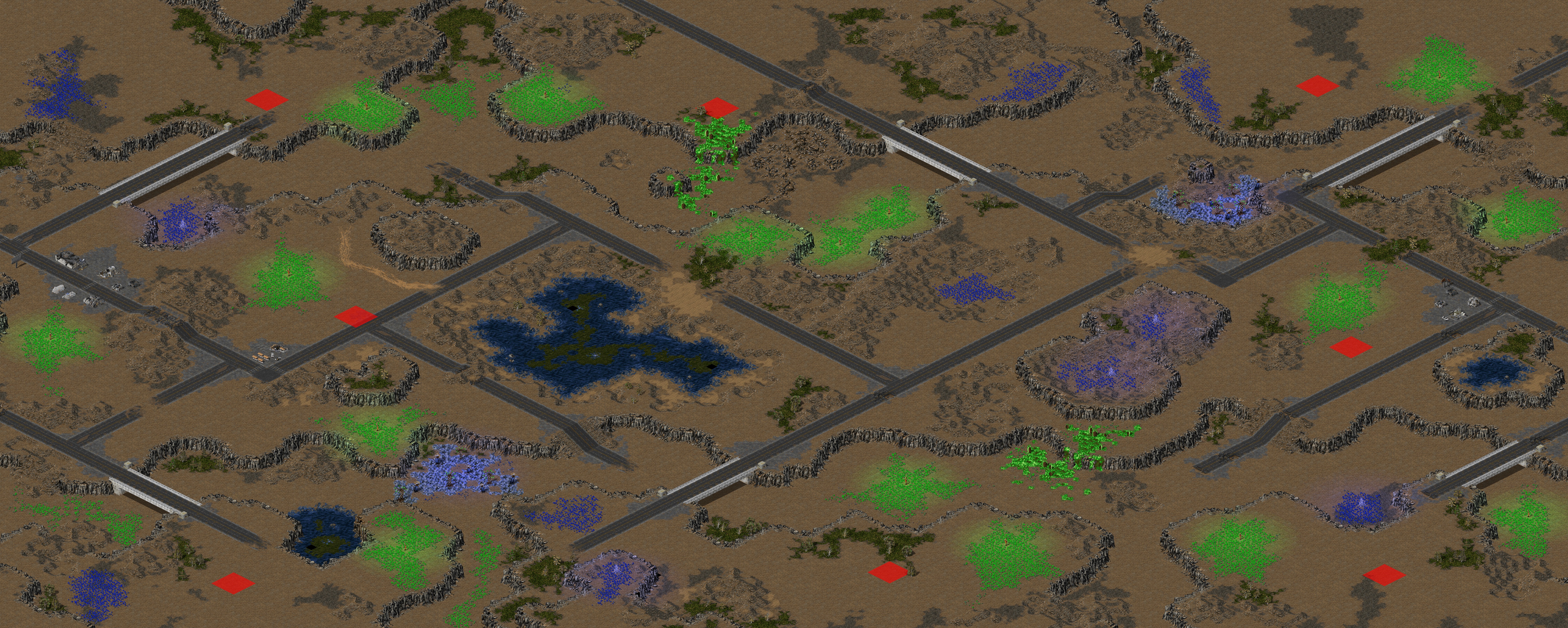 Rendered map: Drawbridges