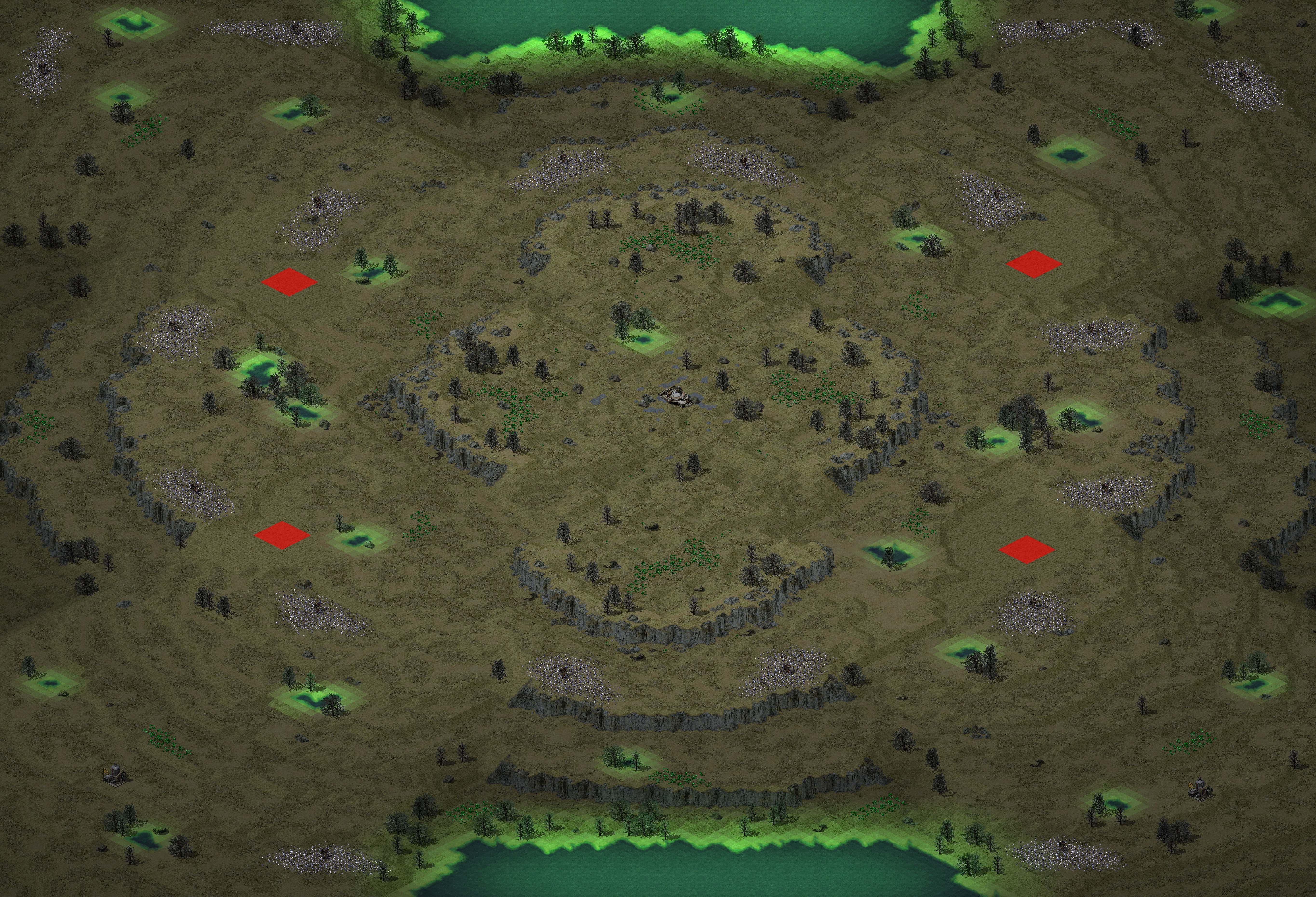 Rendered map: X Isle v1.3 (4v4) (4)