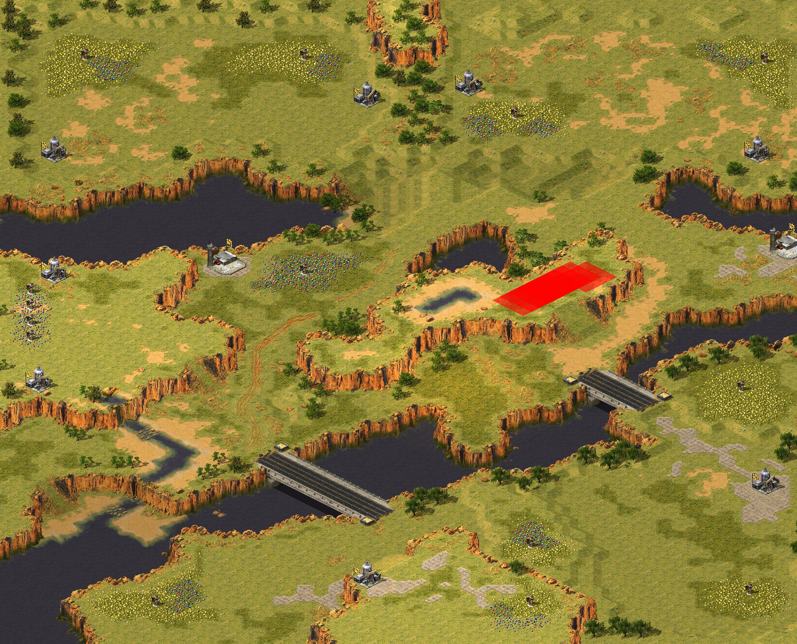 Rendered map: El Dorado Land Grab Skirmish Patch