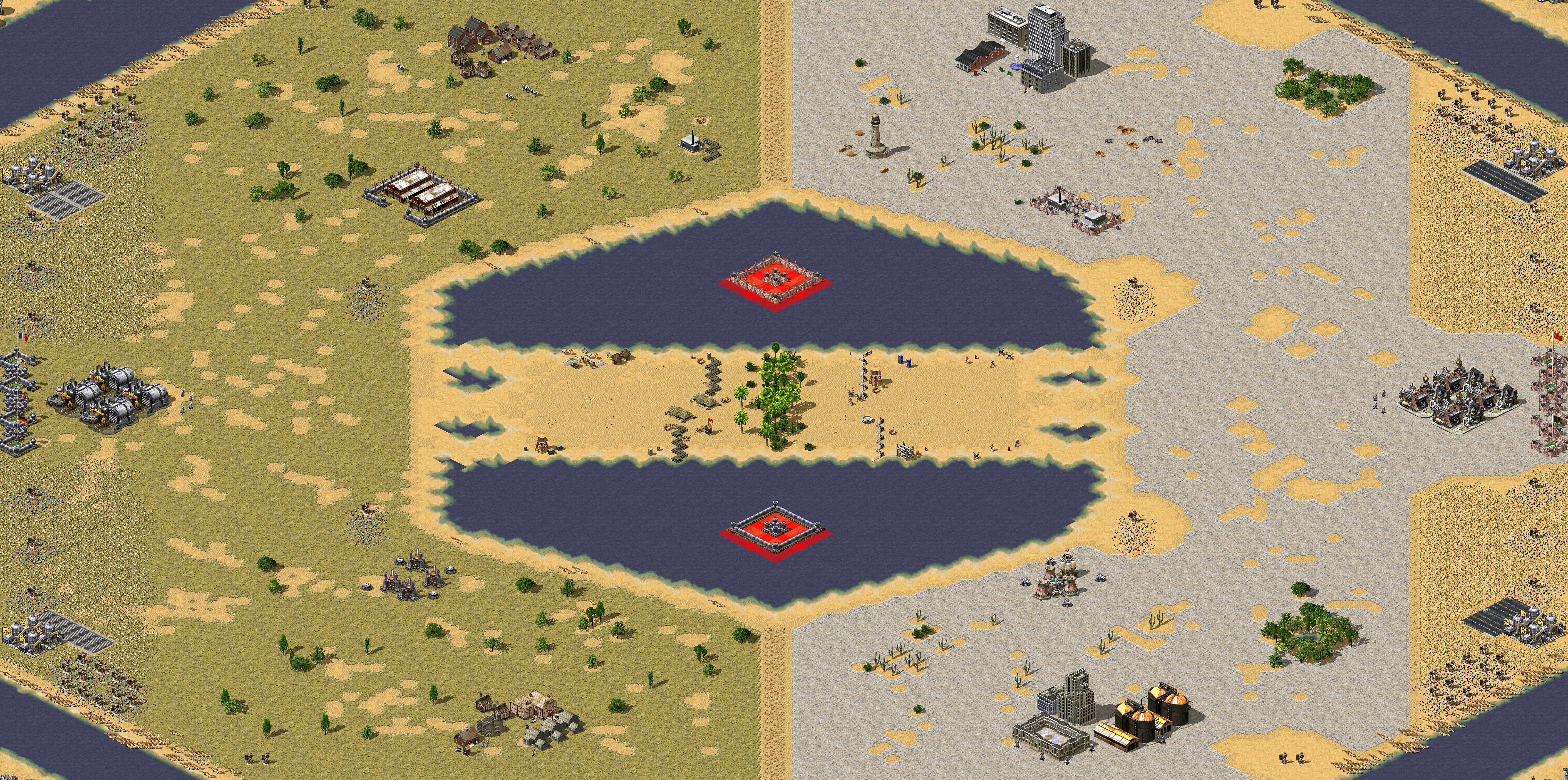 Rendered map: Soviet vs Allied 4v4