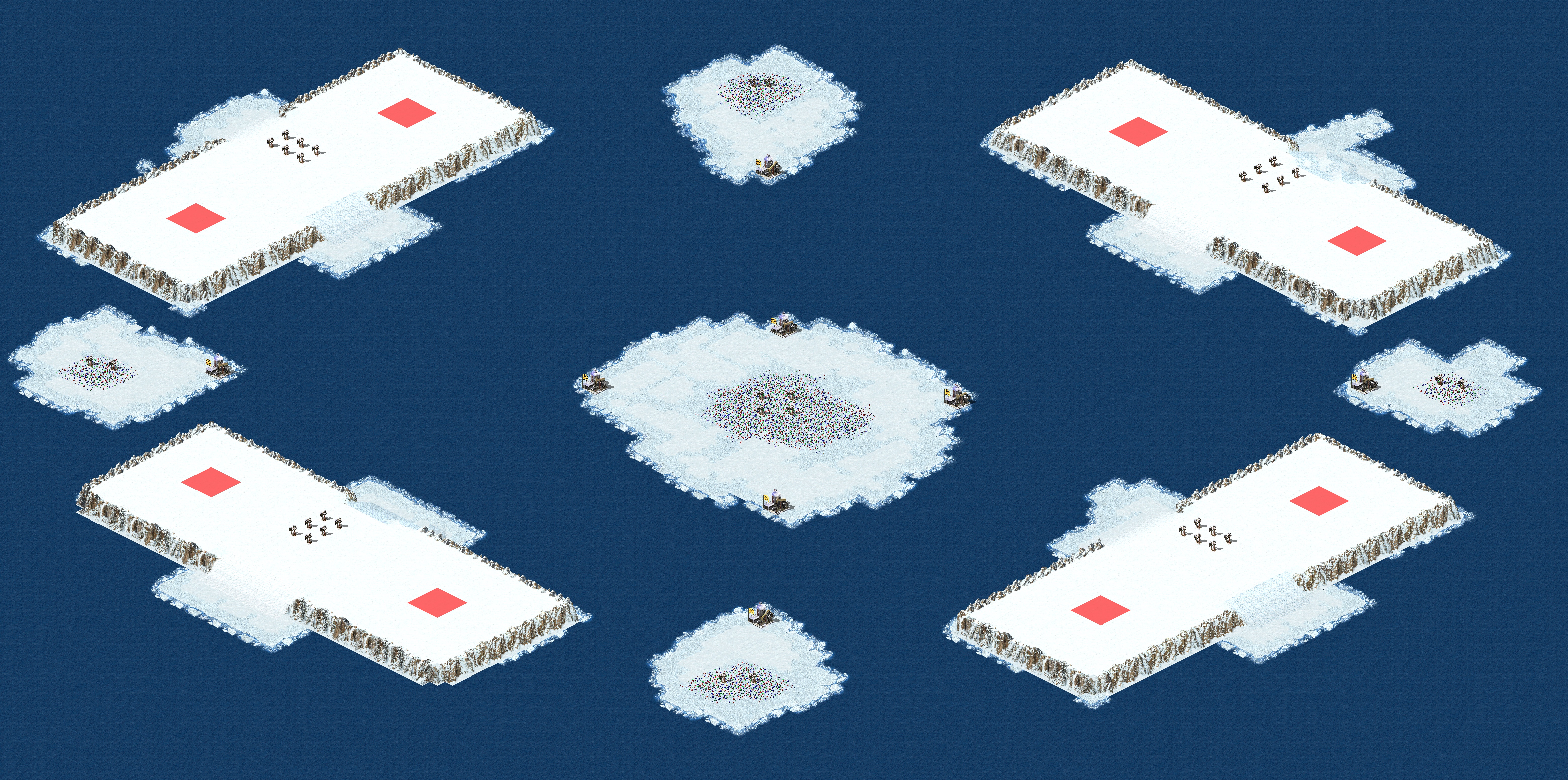 Rendered map: Water Skate - Glacier Battle 2v2v2v2