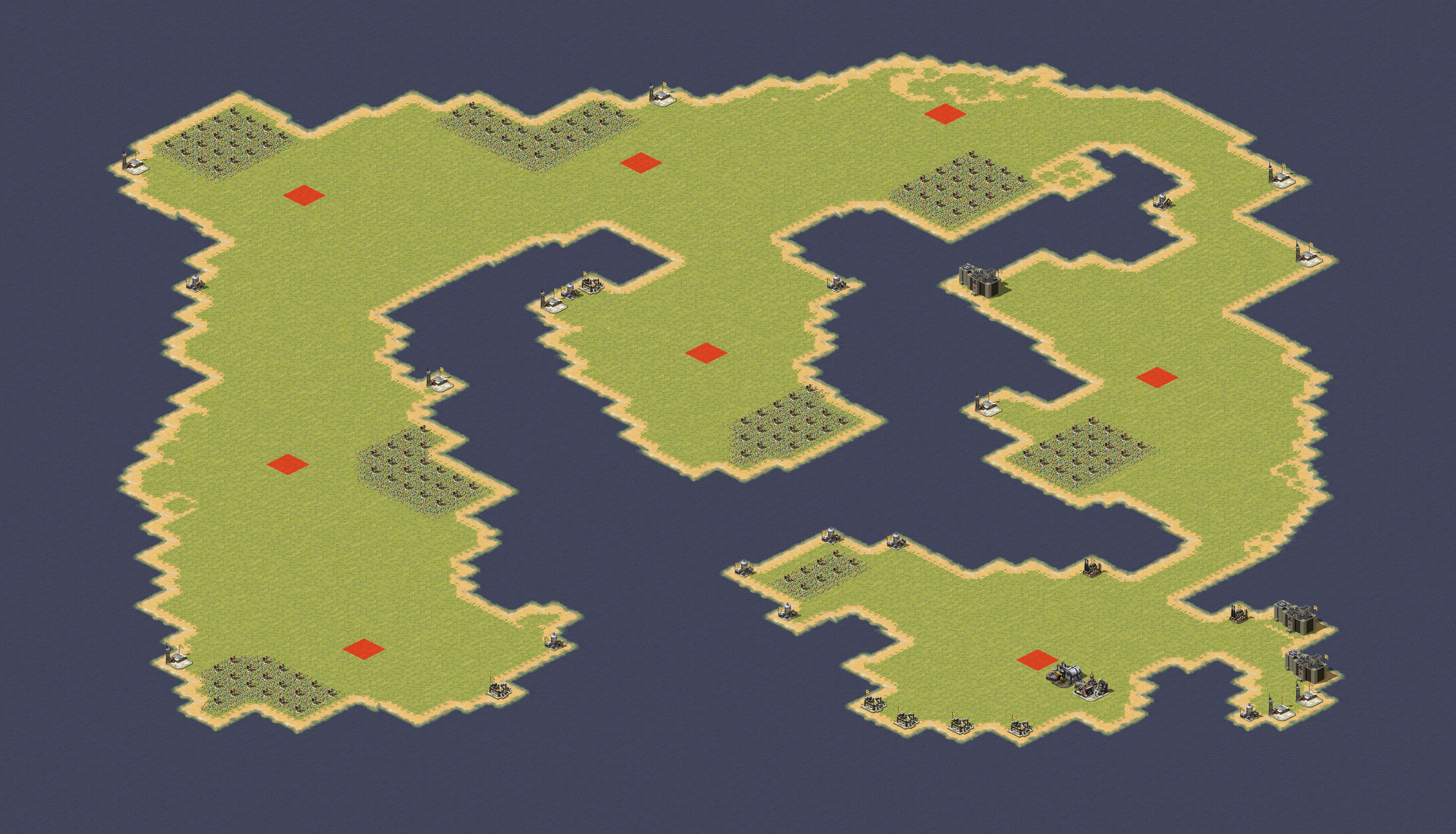 Rendered map: 1V7夺岛