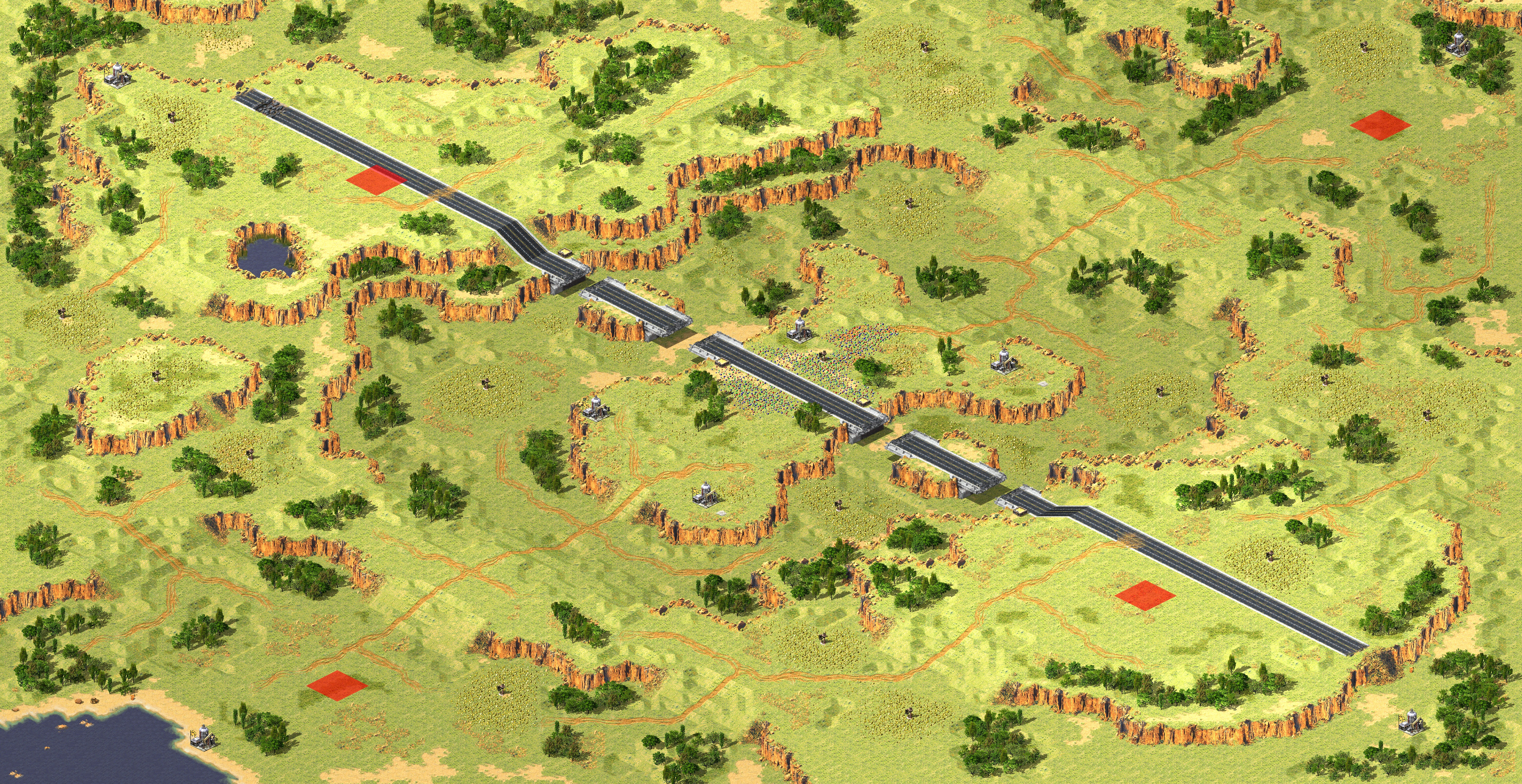 Rendered map: 坑洼或高地（4）