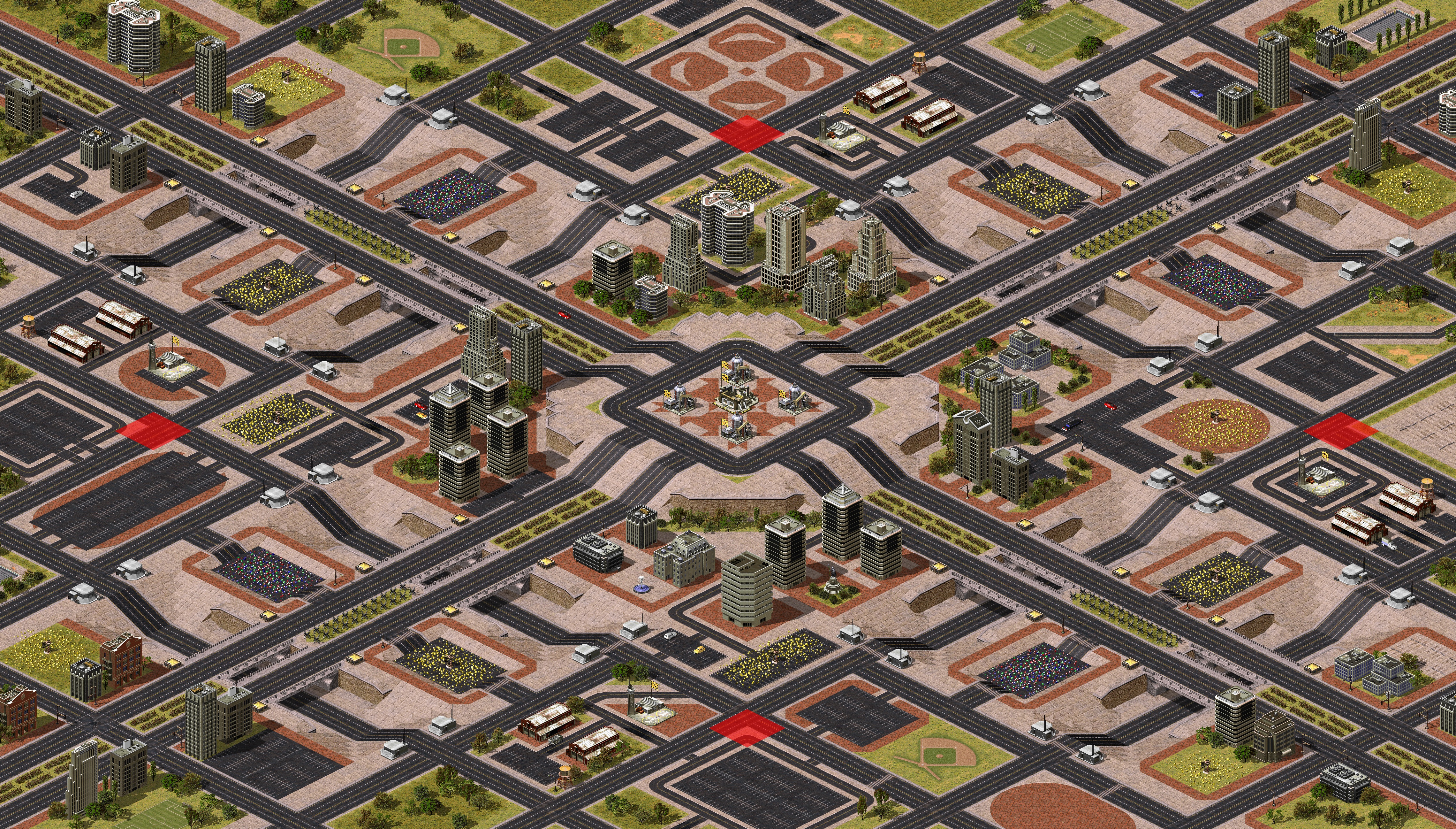 Rendered map: Downtown, Cityville