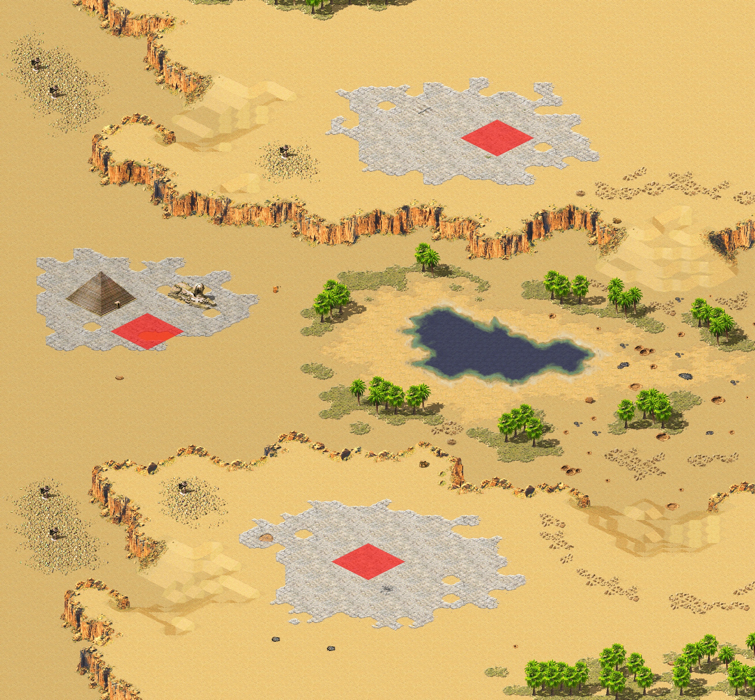 Rendered map: Desert Pyramids