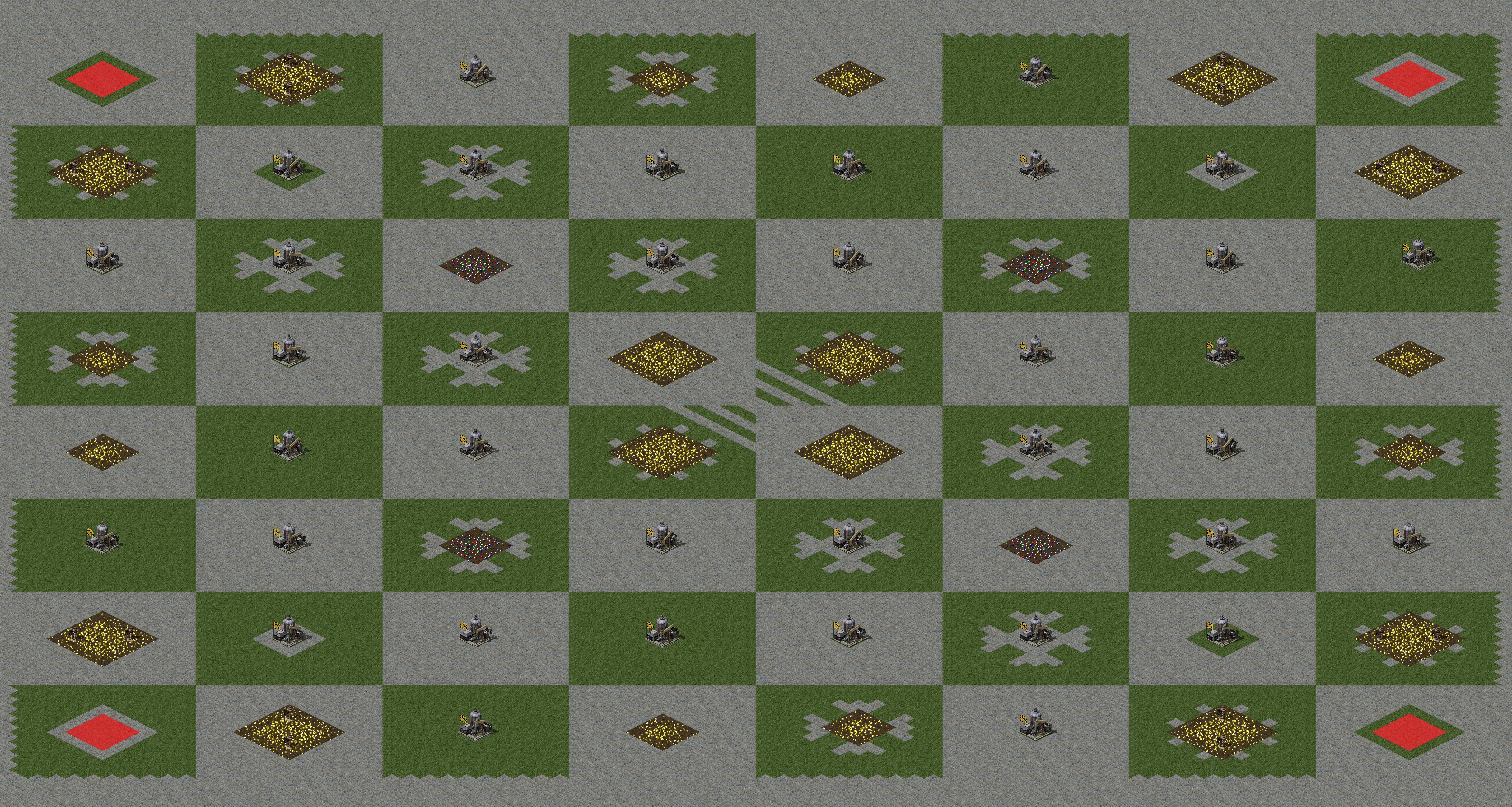 Rendered map: Checkerboard