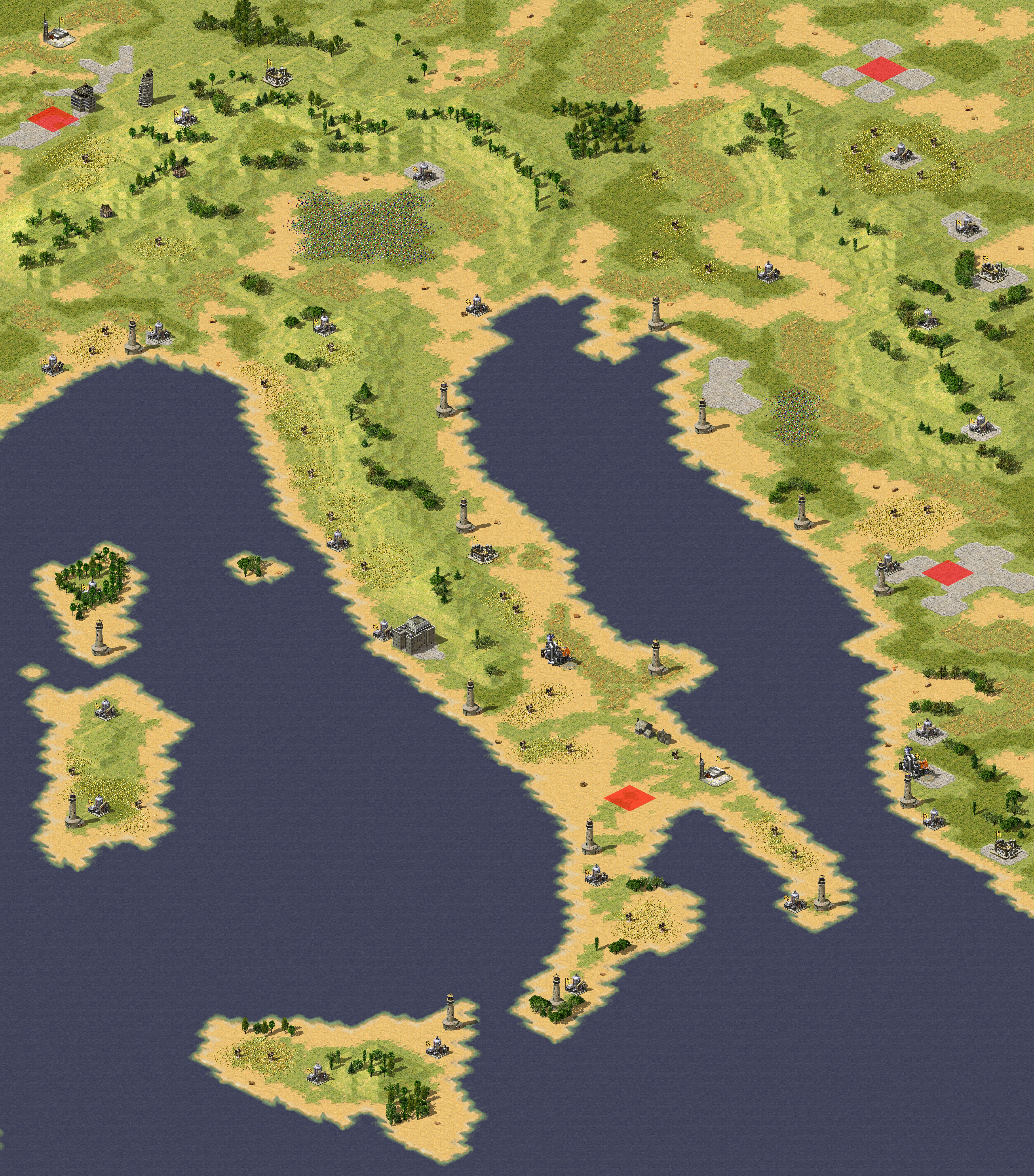 Rendered map: Italy