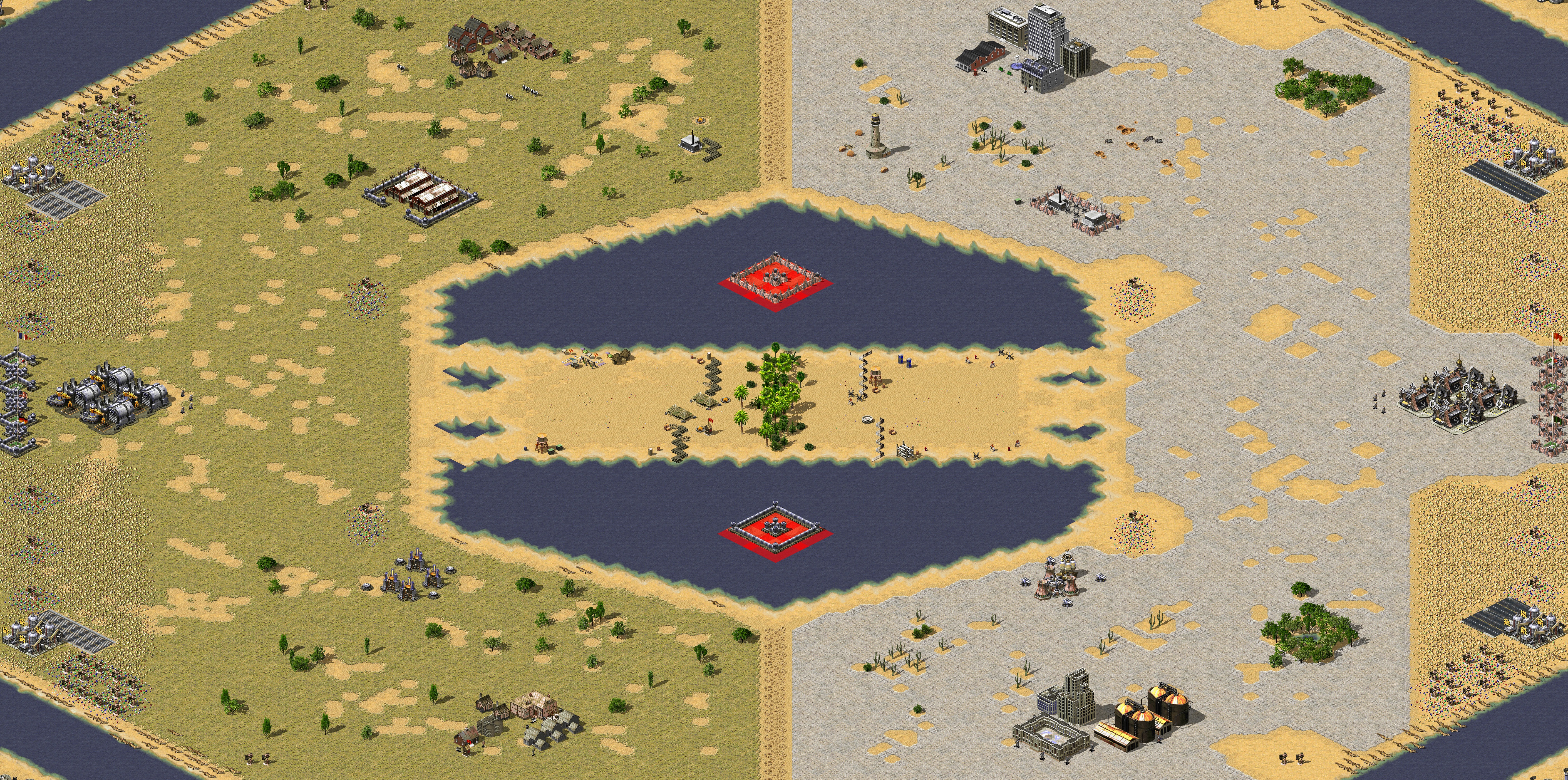 Rendered map: Soviet vs Allied 4v4